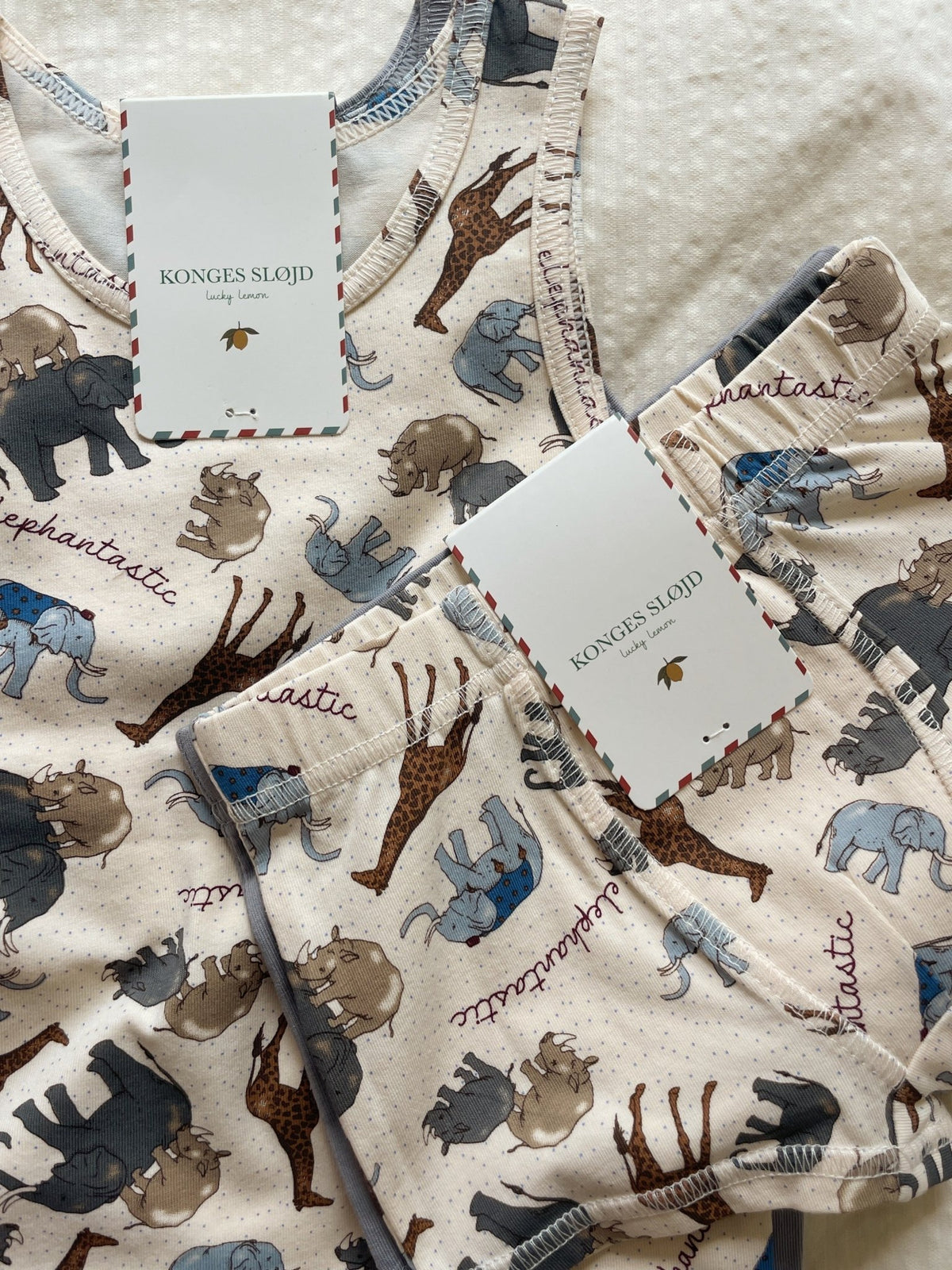 Konges Sløjd BASIC 2 PACK BOY BOXERS GOTS - elefantastic/sleet Konges Sløjd