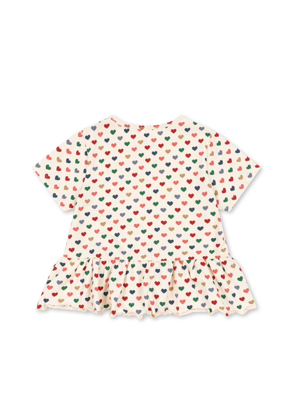 Konges Sløjd BASIC FRILL TEE GOTS - coeur coloré Konges Sløjd