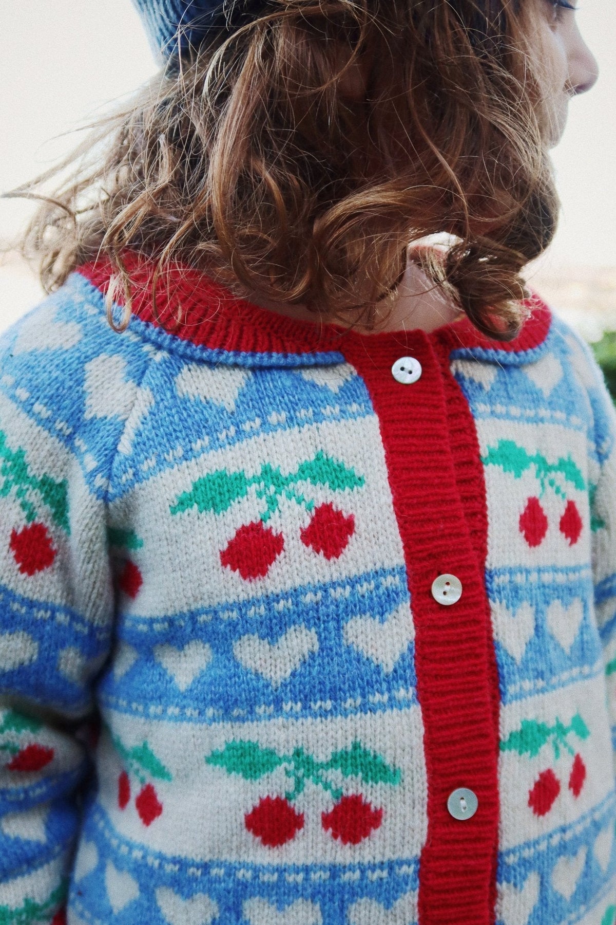 Konges Sløjd BELOU KNIT CARDIGAN - CHERRY STRIPE Konges Sløjd