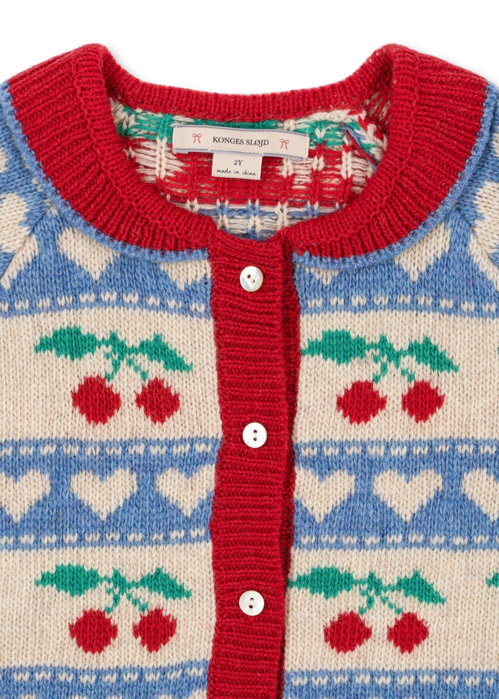 Konges Sløjd BELOU KNIT CARDIGAN - CHERRY STRIPE Konges Sløjd
