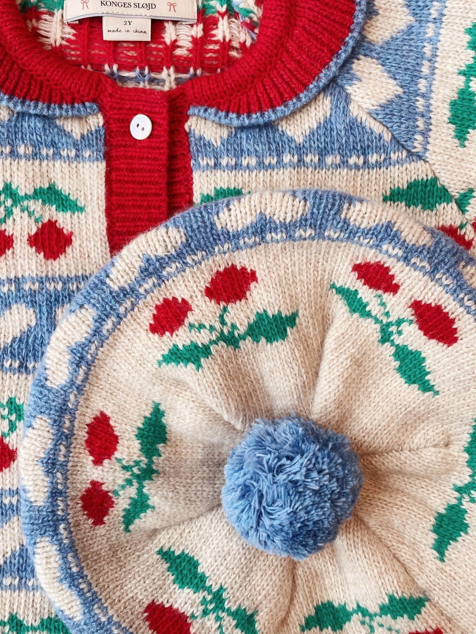 Konges Sløjd BELOU KNIT CARDIGAN - CHERRY STRIPE Konges Sløjd