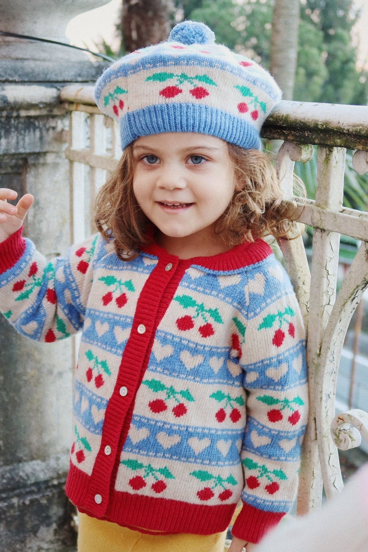 Konges Sløjd BELOU KNIT CARDIGAN - CHERRY STRIPE Konges Sløjd