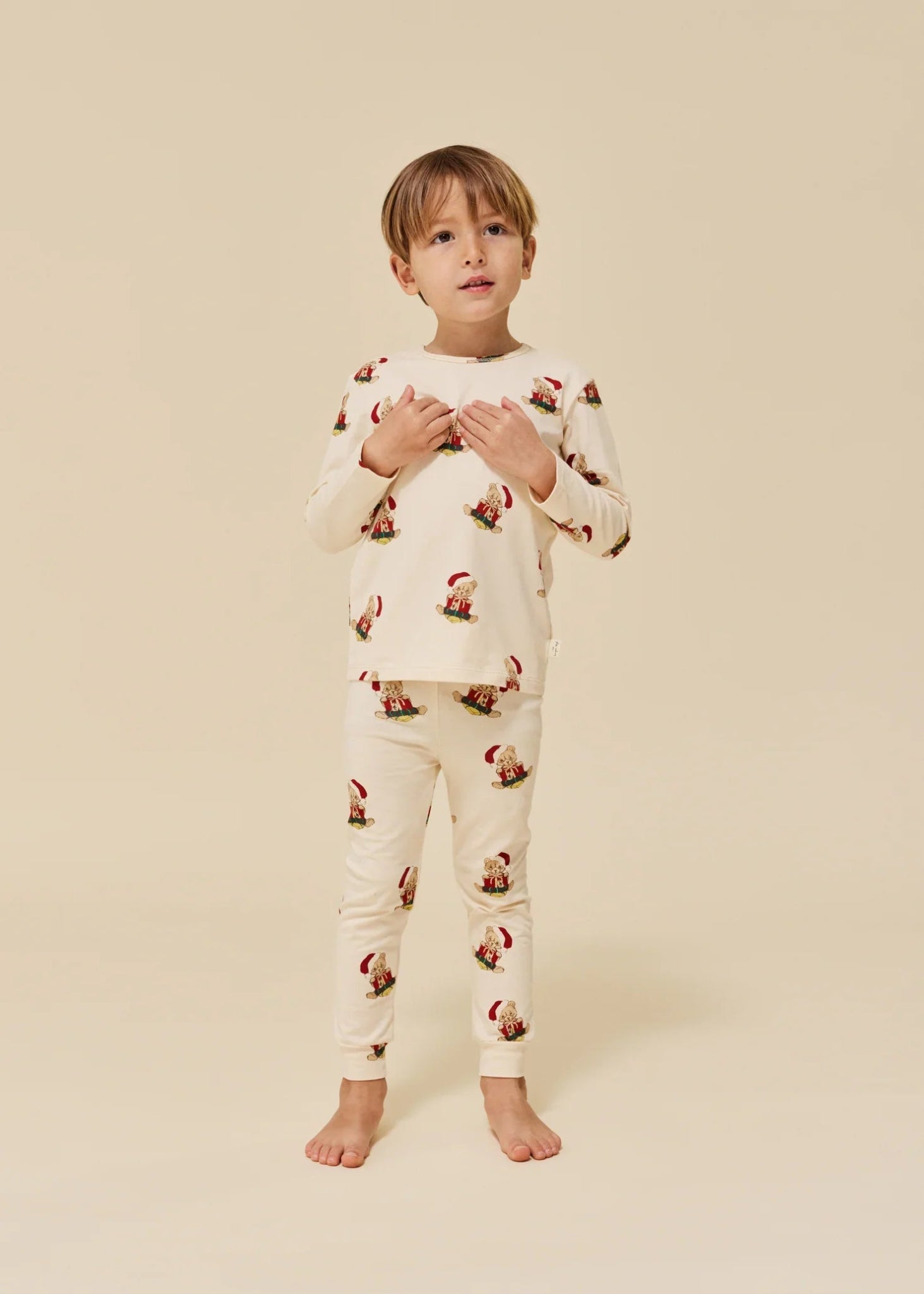 Konges Sløjd Christmas Teddy Basic Blouse/Pants Set Konges Sløjd