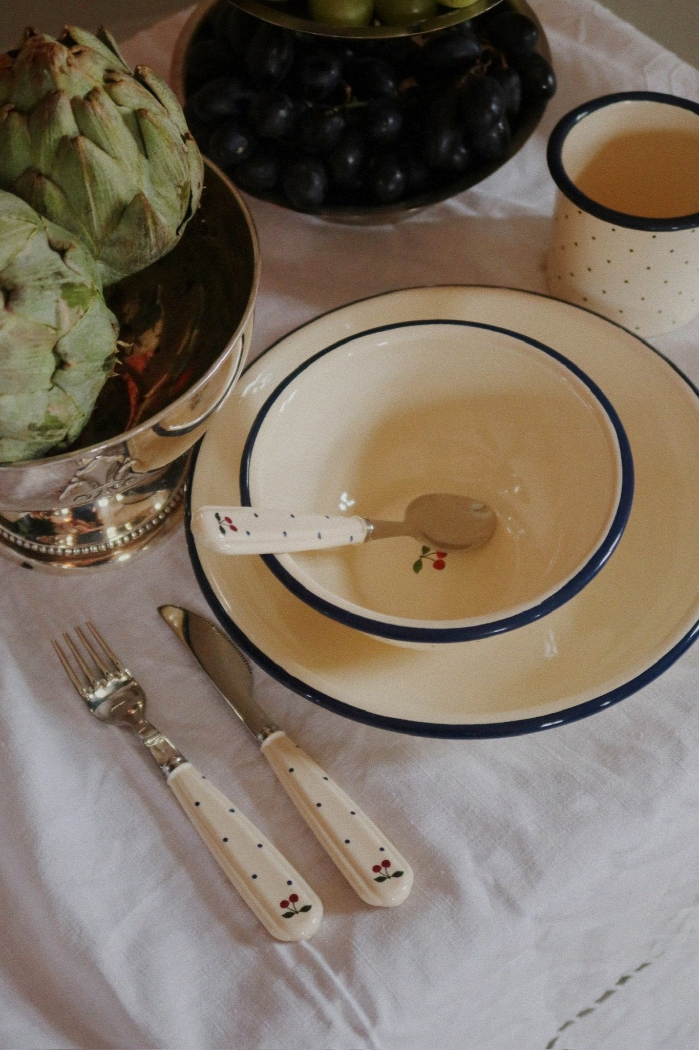 Konges Sløjd CUTLERY SET - navy dot Konges Sløjd New Collection