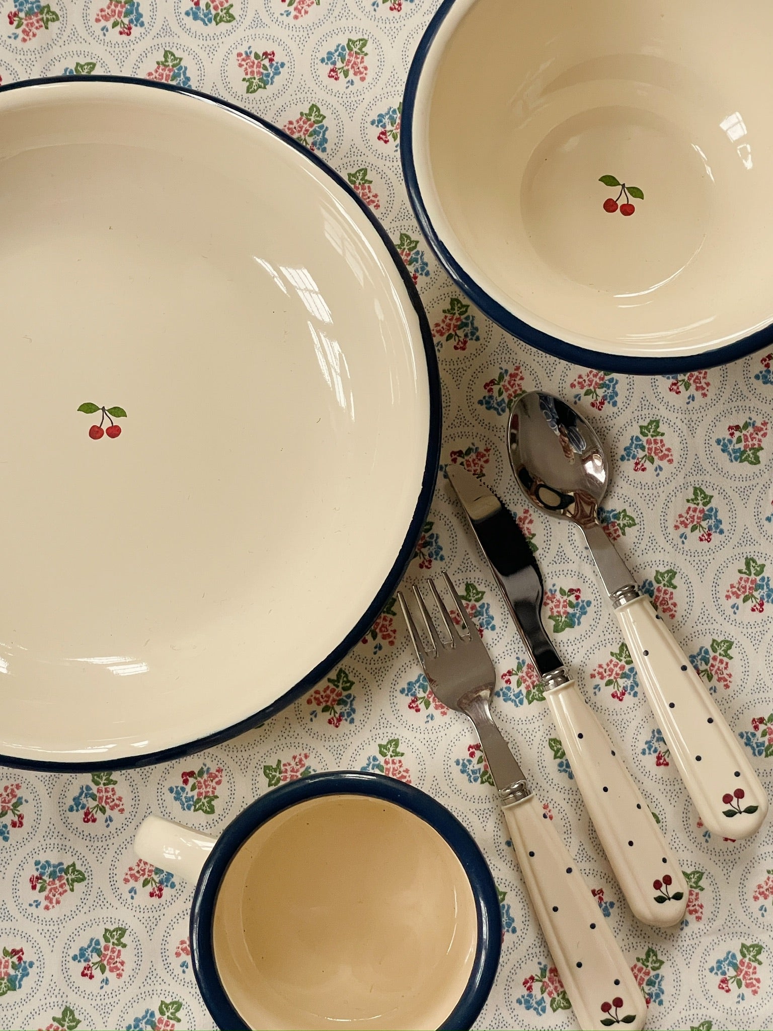 Konges Sløjd CUTLERY SET - navy dot Konges Sløjd New Collection