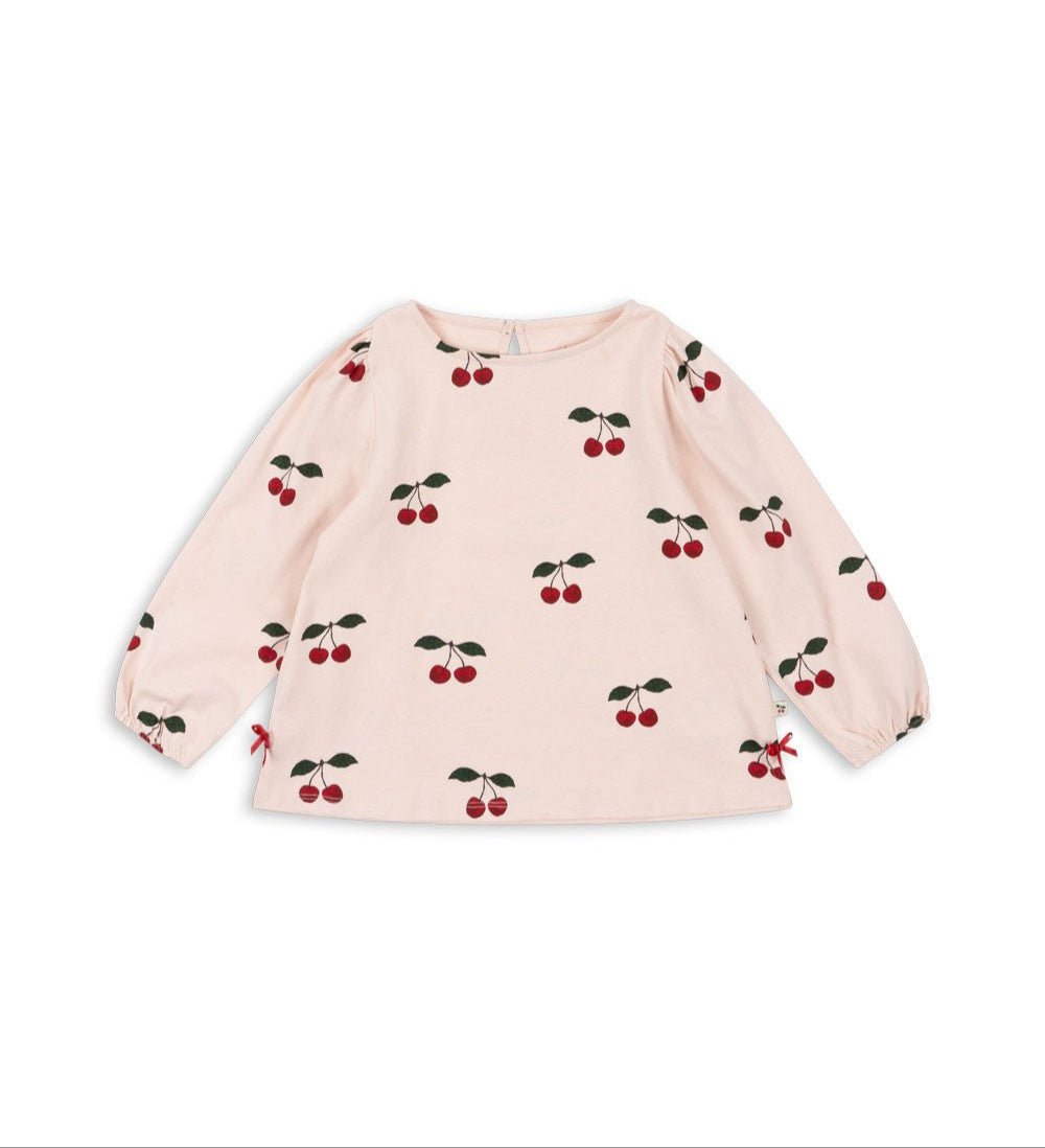 Konges Sløjd DREY SLIT TEE GOTS - MA GRANDE CERISE PEONY Konges Sløjd