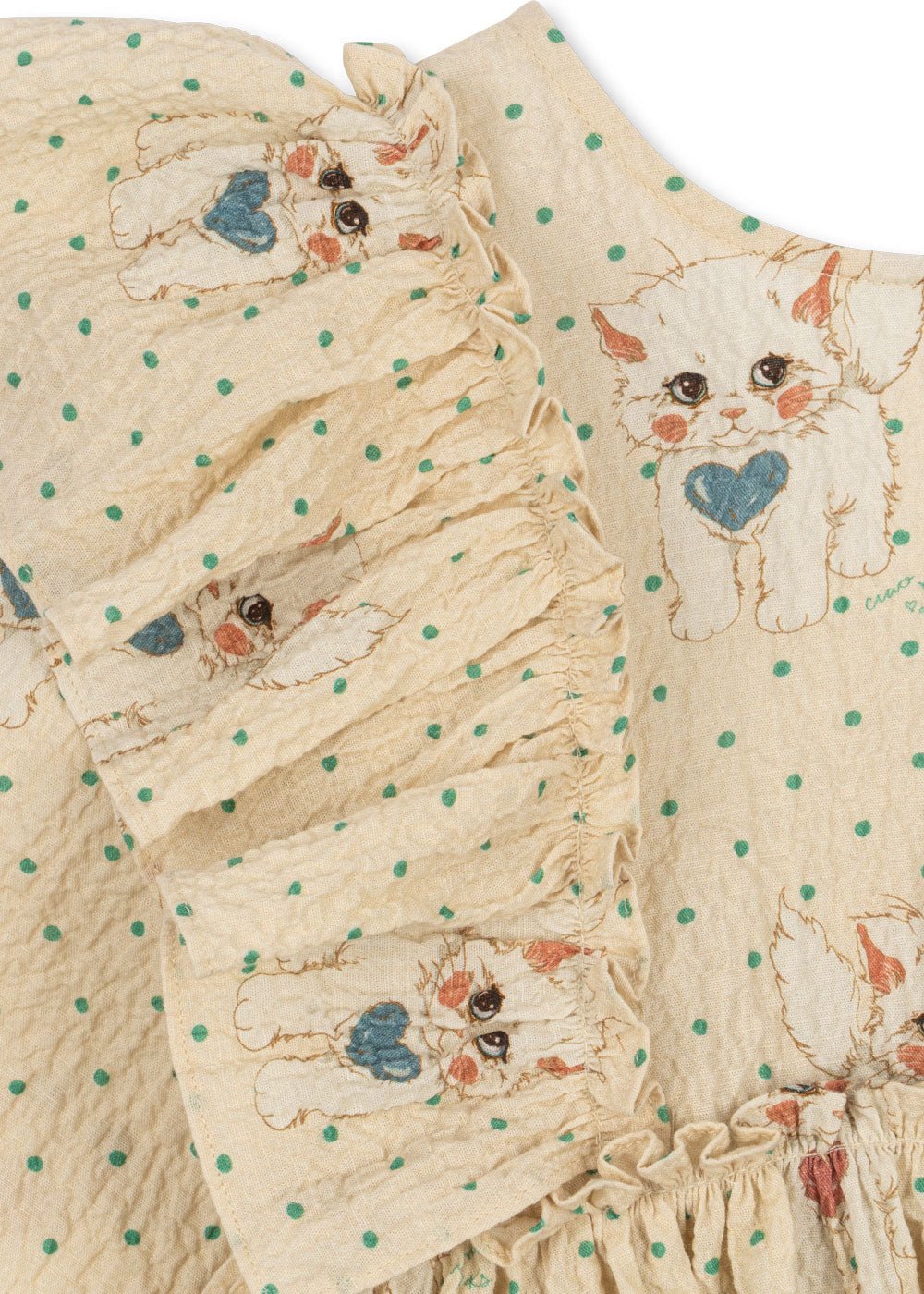 Konges Sløjd ELIN BOW DRESS - dot miao mist Konges Sløjd Limited Collection