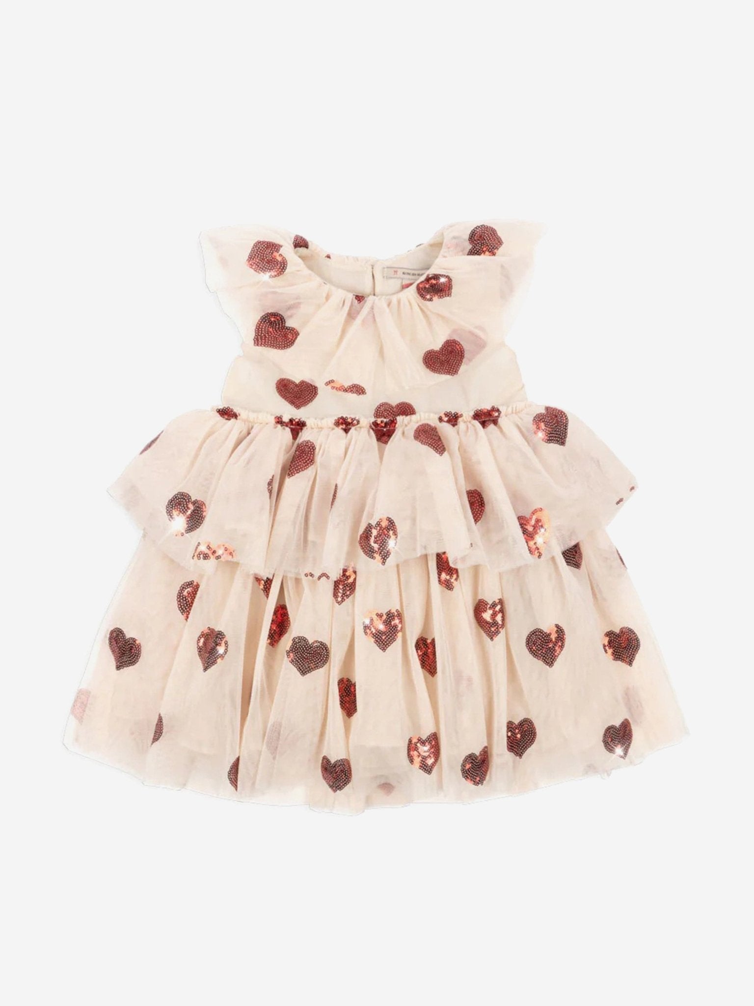 Konges Sløjd Girls Yvonne Tulle Hearts Fairy Dress in Ivory Konges Sløjd