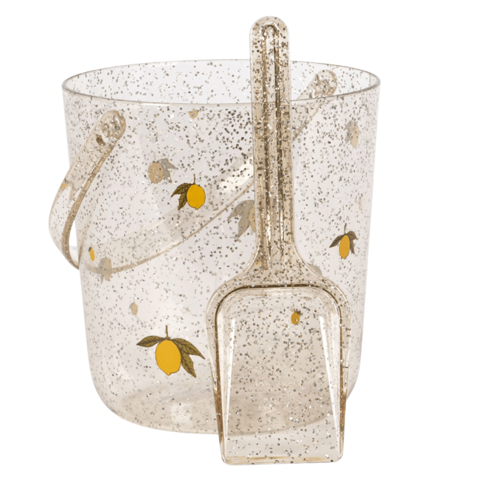 Konges Sløjd Glitter Bucket and Shovel - Lemon Konges Sløjd