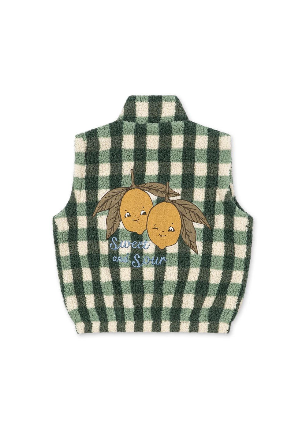 Konges Sløjd JODY TEDDY VEST - green check Konges Sløjd New Collection