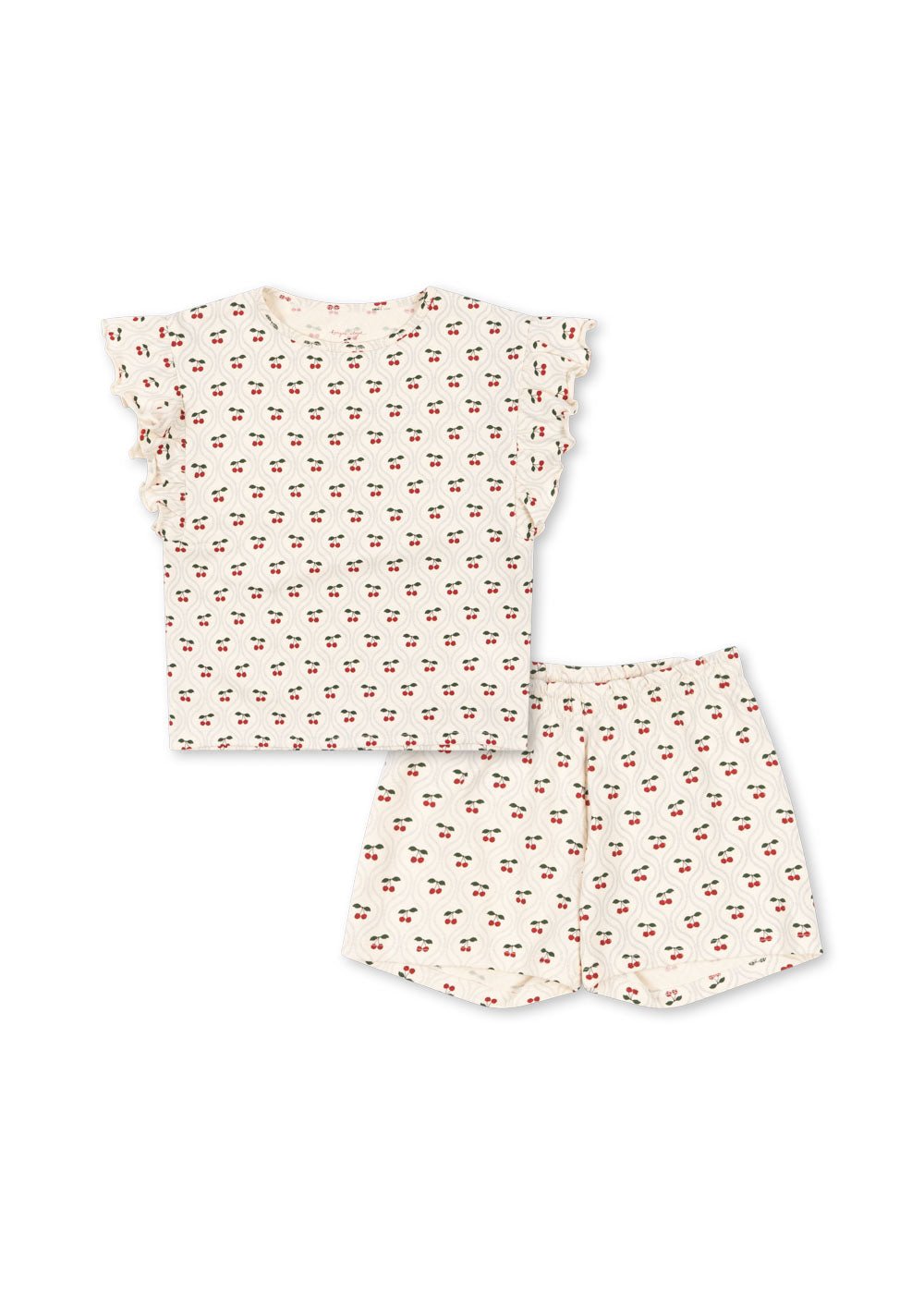 Konges Sløjd LIN FRILL SET GOTS - cherry motif Konges Sløjd