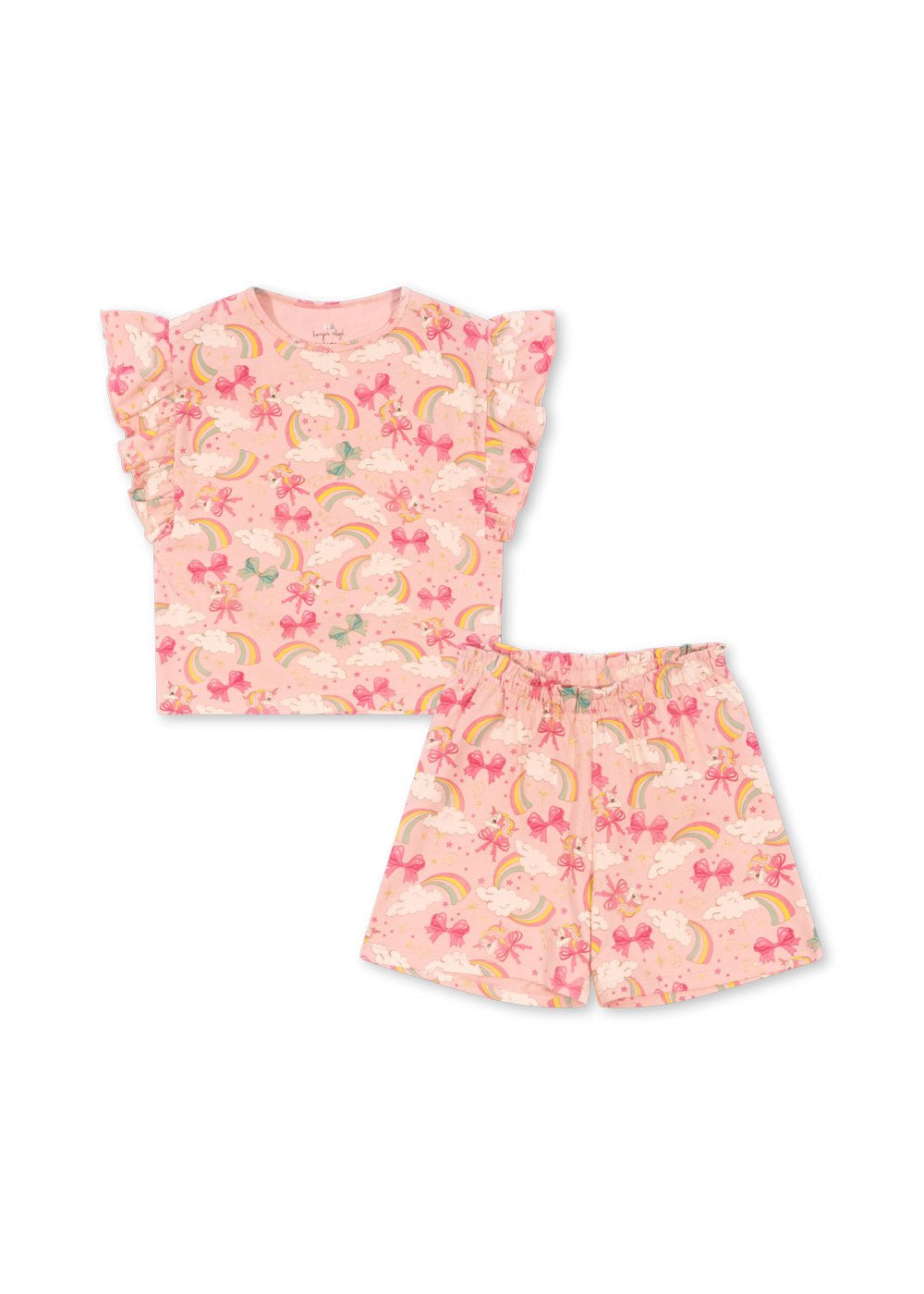Konges Sløjd LIN FRILL SET GOTS - rainbow bow Konges Sløjd