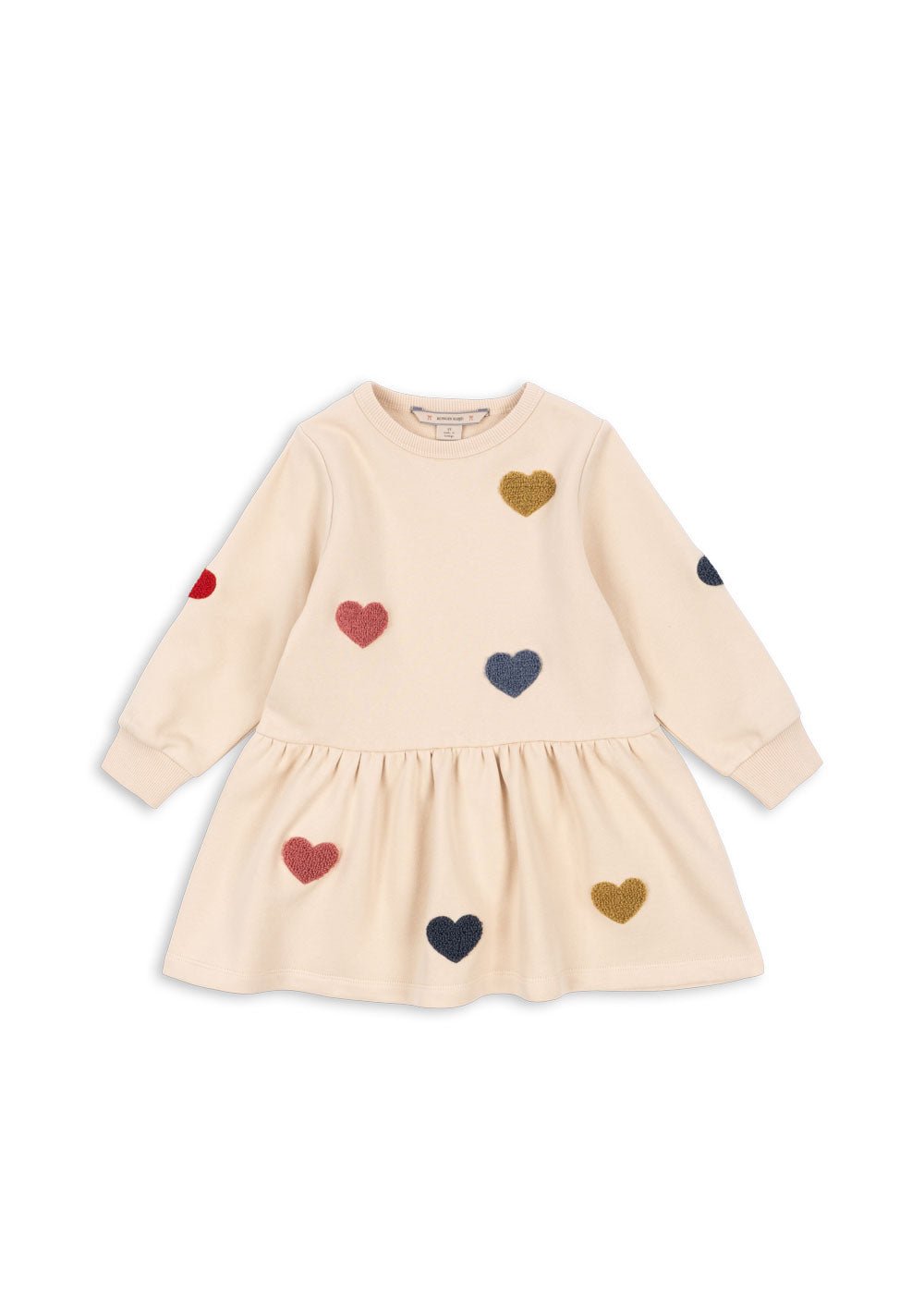 Konges Sløjd Lou Sweat Dress – Multi Heart | Kids Organic Cotton Dress Konges Sløjd New Collection
