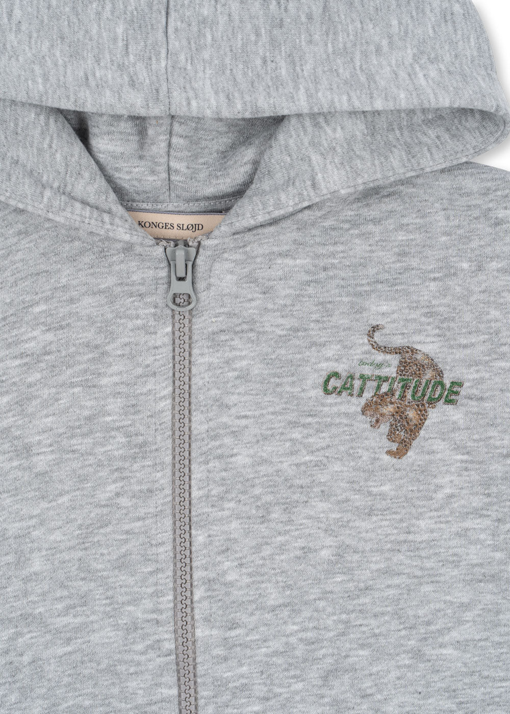 Konges Sløjd LOU SWEAT ZIP HOOD - grey melange Konges Sløjd