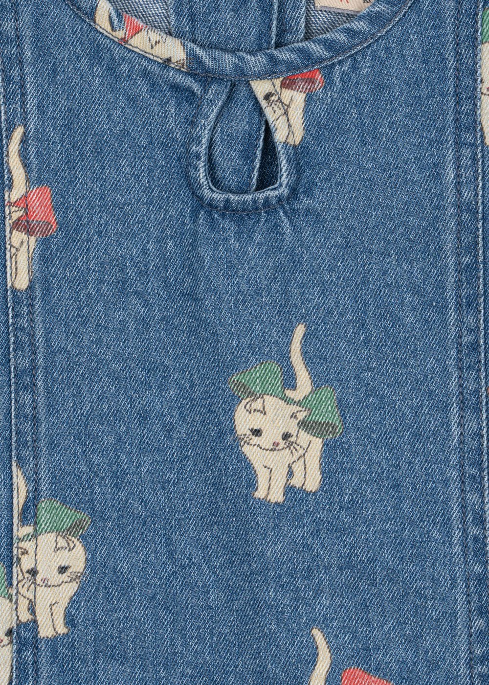 Konges Sløjd MAGOT DRESS - bow kitty denim Konges Sløjd Limited Collection