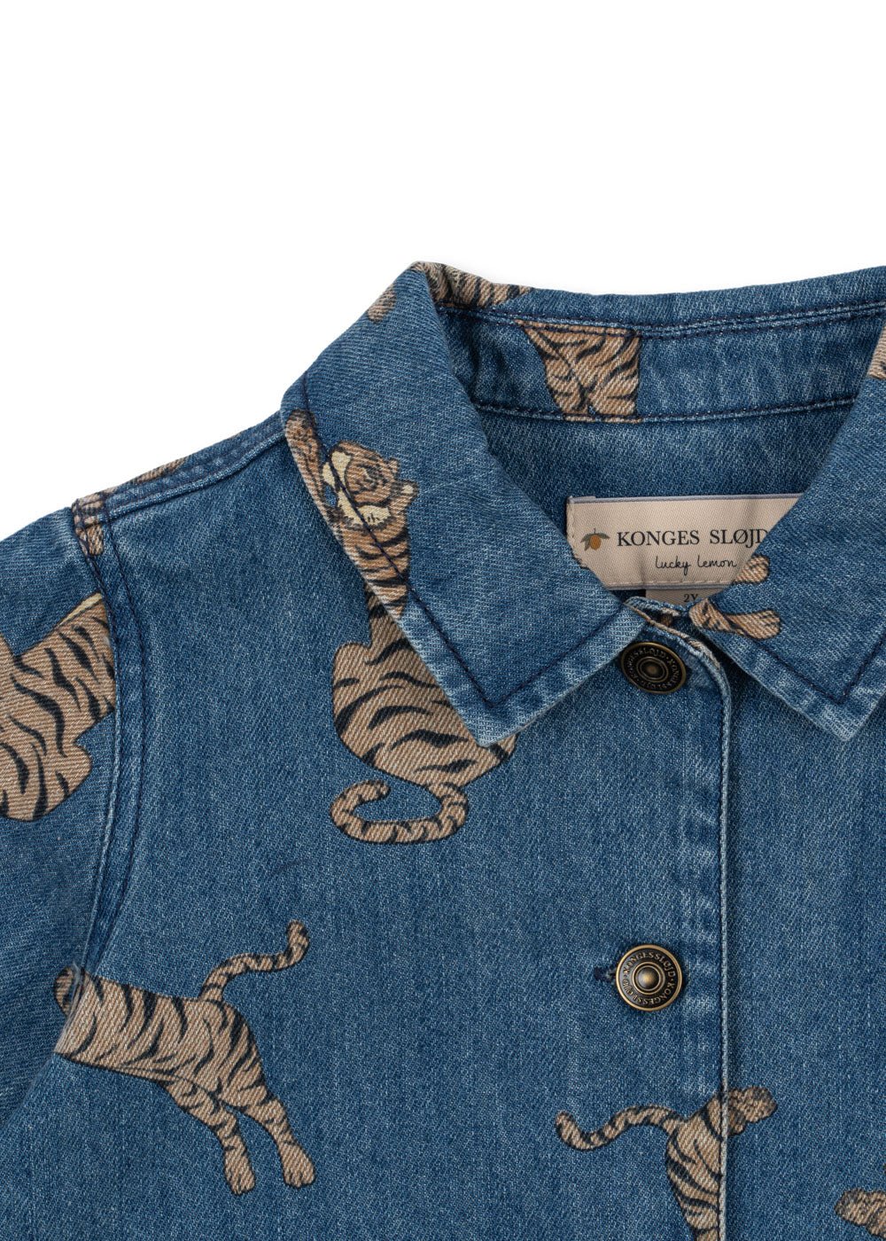 Konges Sløjd Magot Jacket – Tiger Print | Organic Cotton Kids Denim Jacket Konges Sløjd New Collection