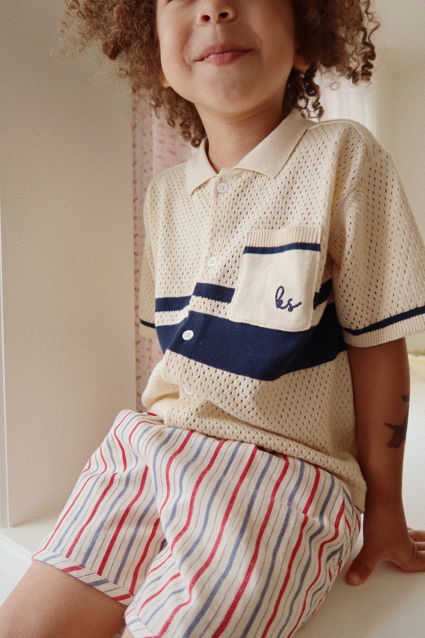 Konges Sløjd MARLON SHORTS GOTS - ANTIQUE STRIPE Konges Sløjd