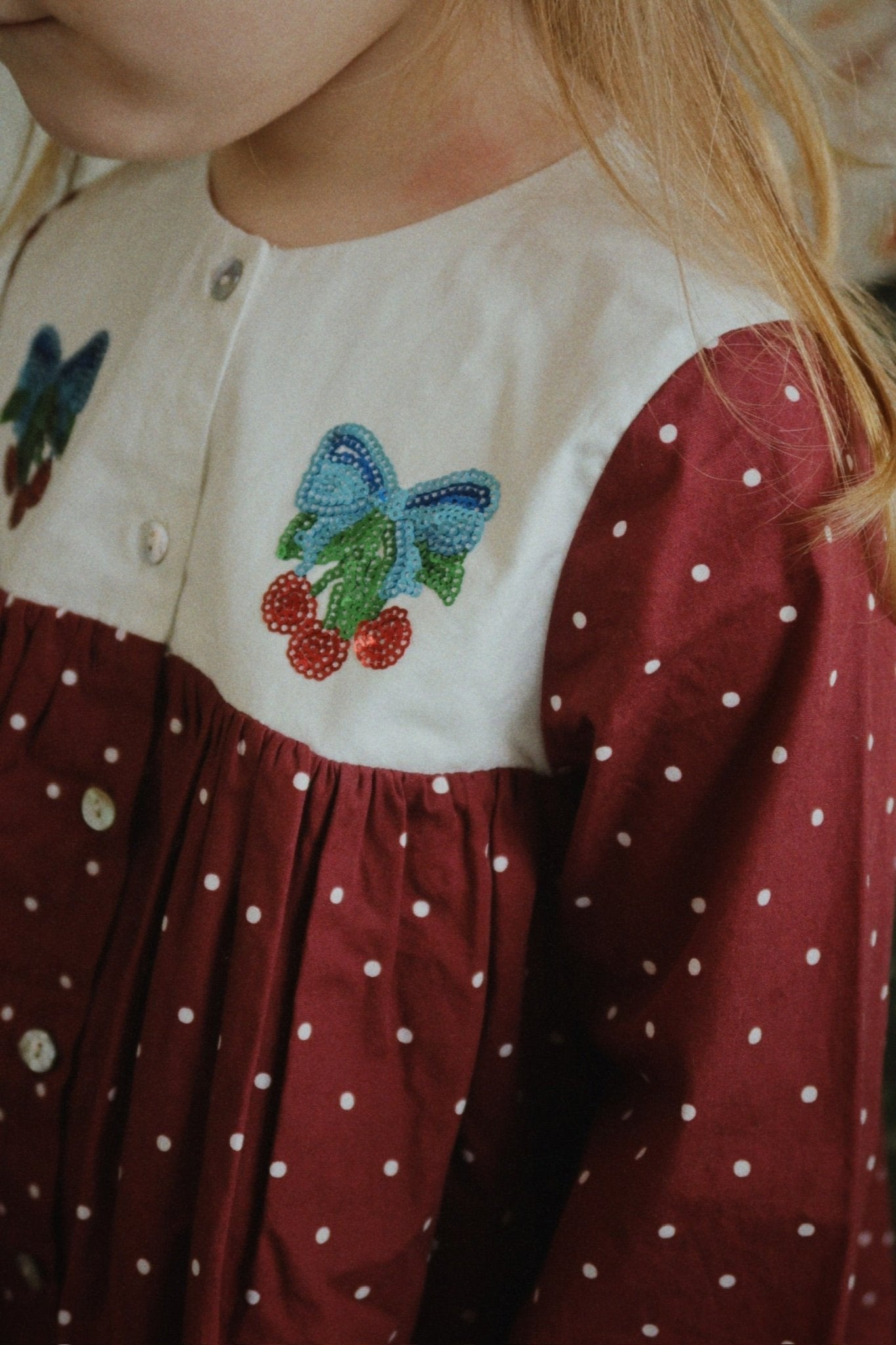 Konges Sløjd MUNA DRESS - cabernet dot Konges Sløjd New Collection