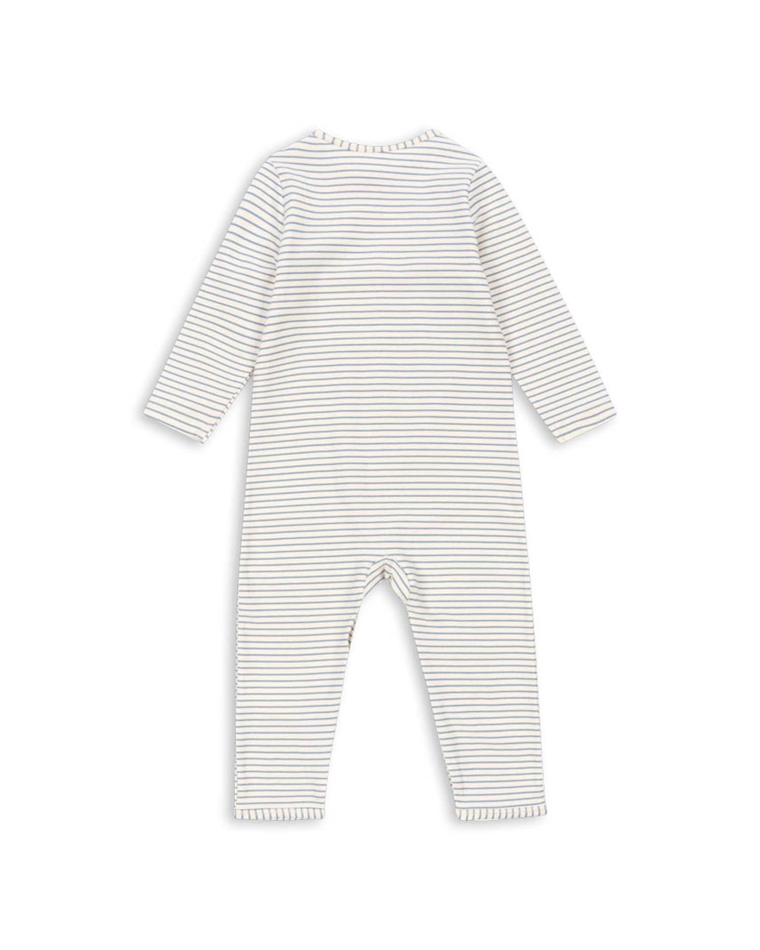 konges sløjd organic basic onesie in stripe bluie konges sløjd