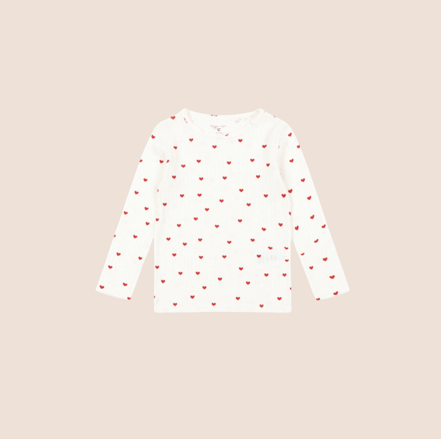 Konges Sløjd Pointelle Minnie Top – Mini Hearts Konges Sløjd