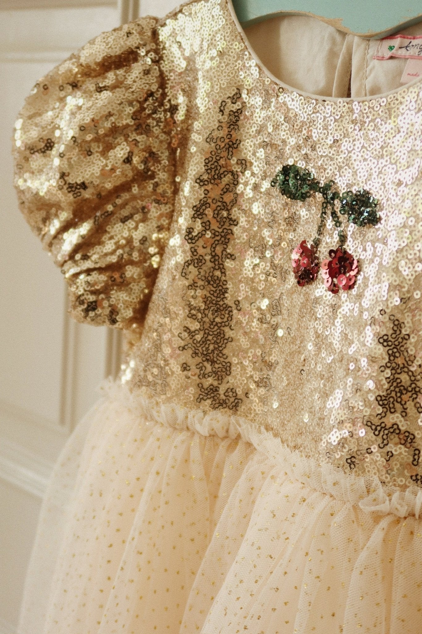 Konges Sløjd STARLA PUFF SLEEVE DRESS - gold blush Konges Sløjd