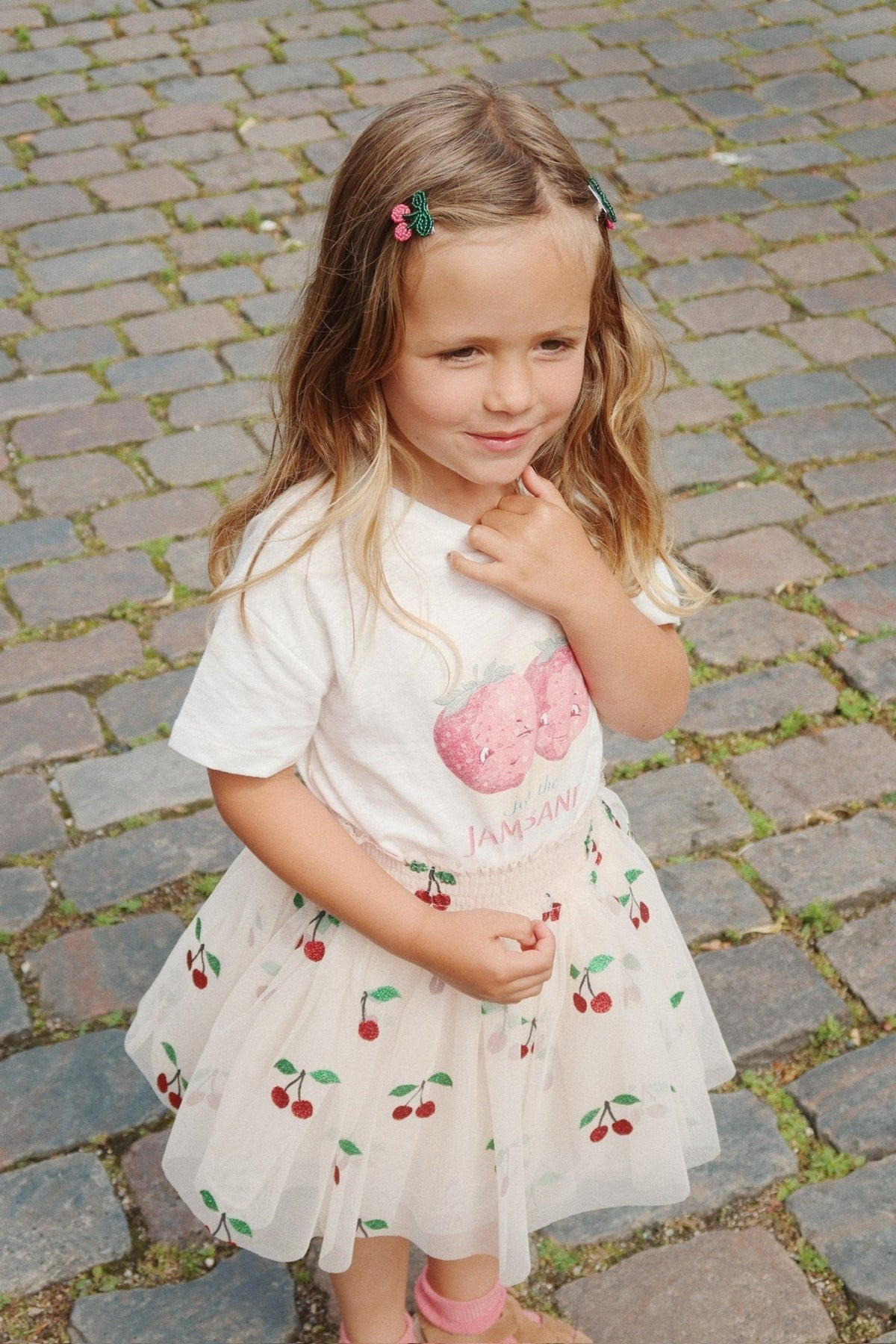 Konges Sløjd TULLIE SMOCK SKIRT - ma grande cerise glitter Konges Sløjd