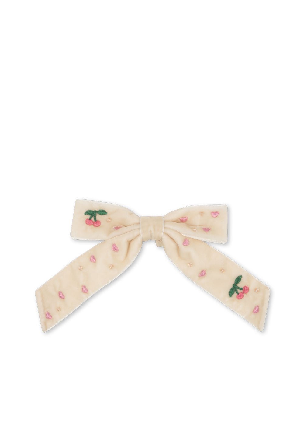 Konges Sløjd VELVET BOW PEARLY HAIR CLIP - pearled ivory Konges Sløjd