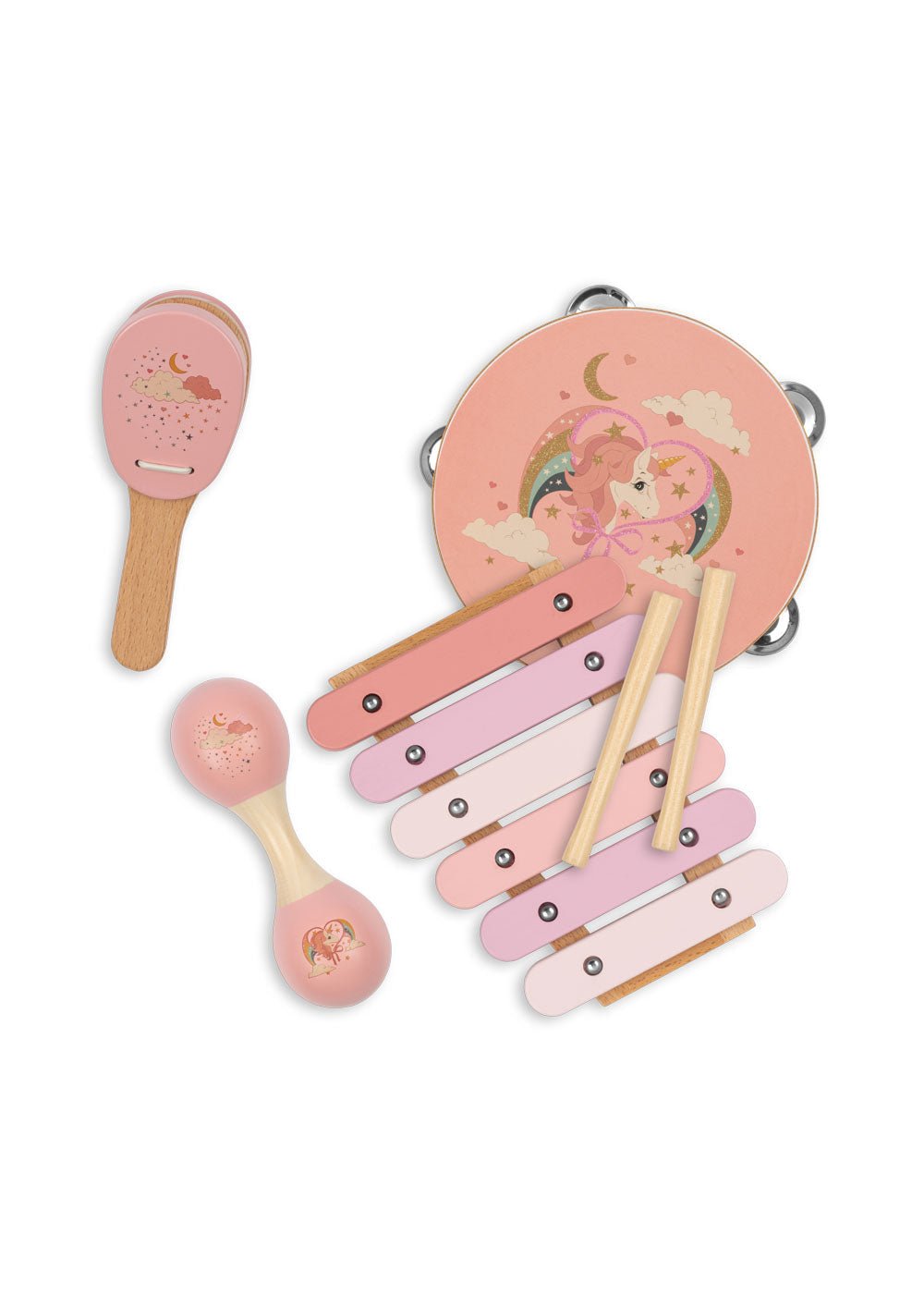 Konges Sløjd WOODEN MUSIC SETS FSC - rainbow mix Konges Sløjd New Collection - enjoykidsus