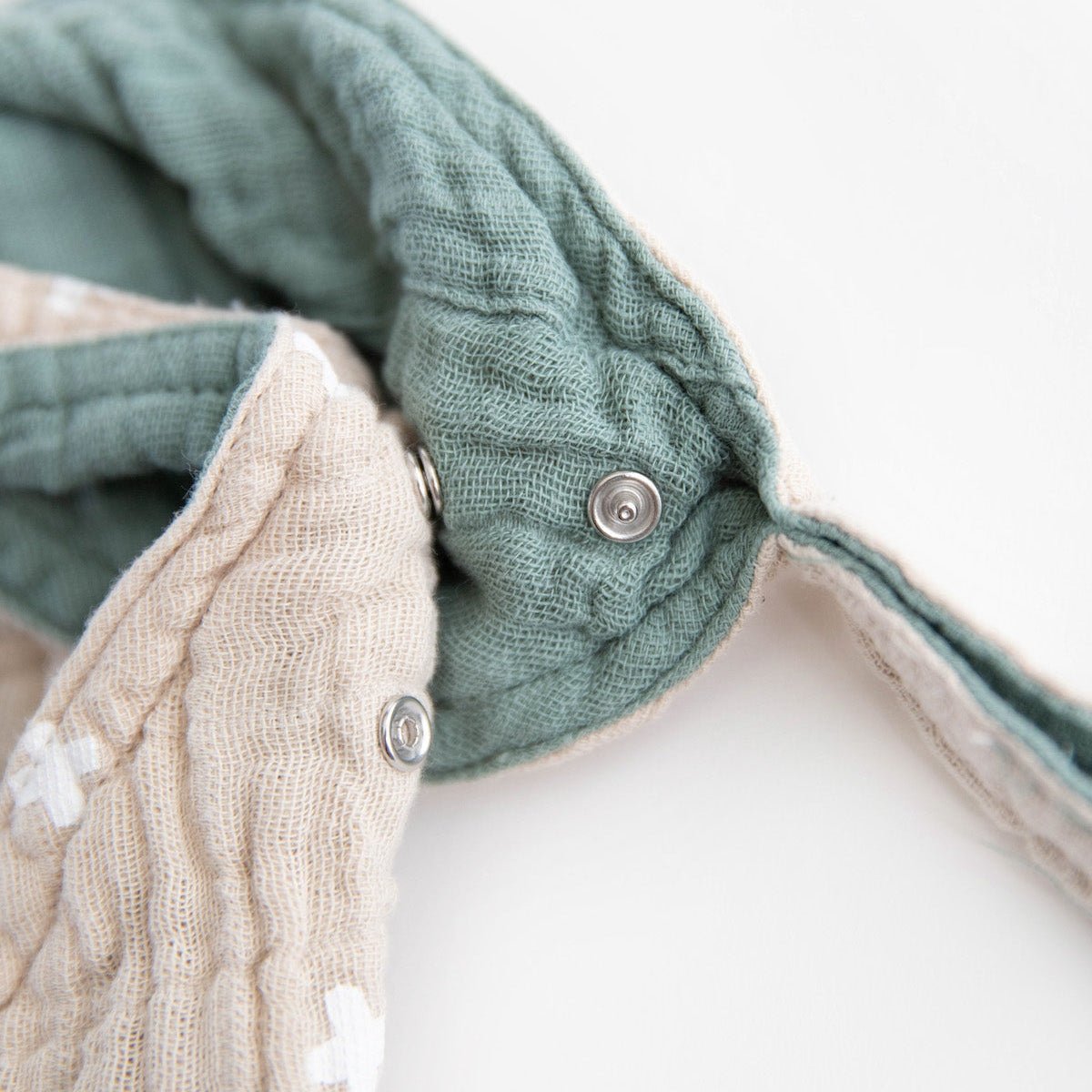 Little Unicorn Cotton Muslin Reversible Bandana Bib | Taupe Cross Little Unicorn