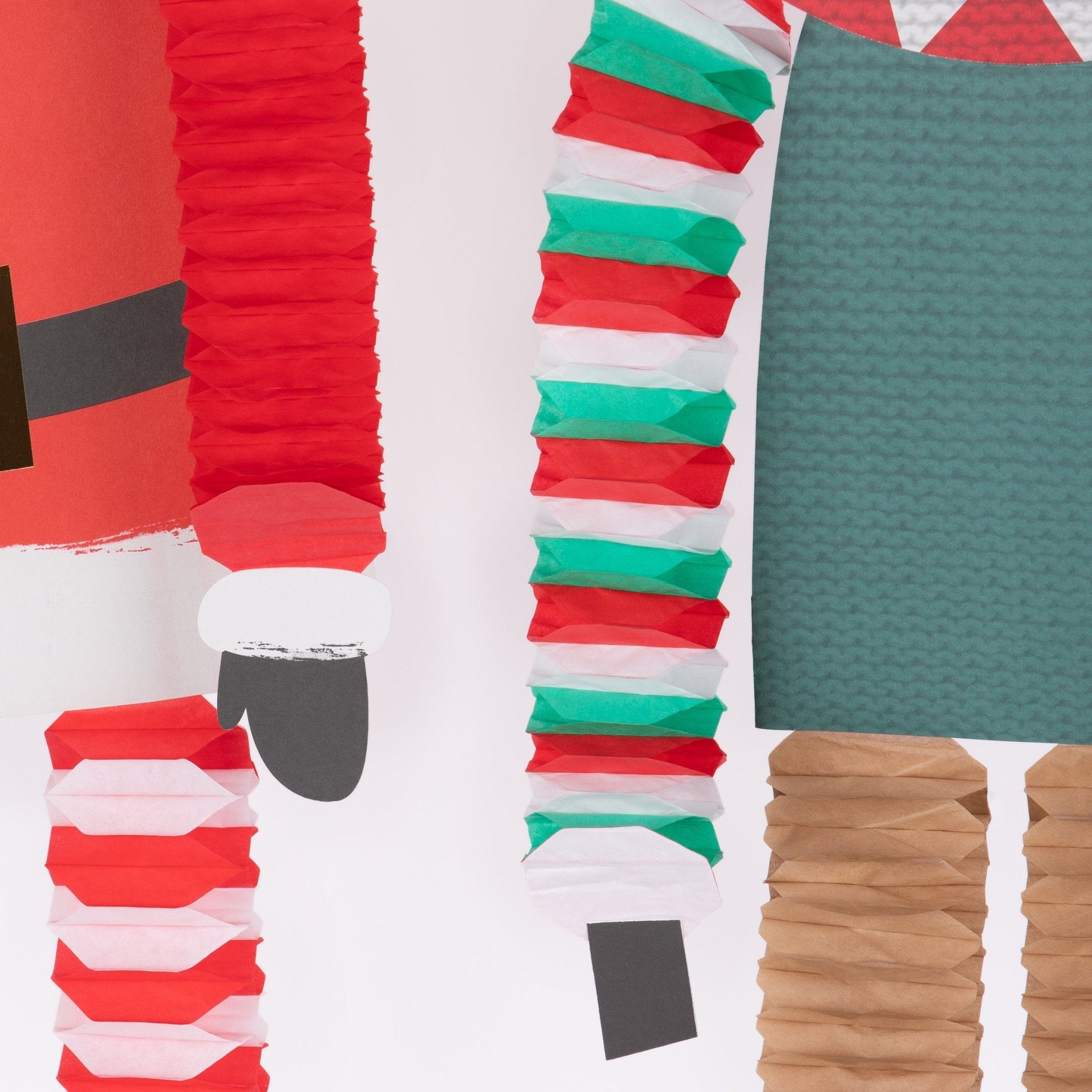 Long Legged Santa & Reindeer Decorations (x 4) Meri Meri