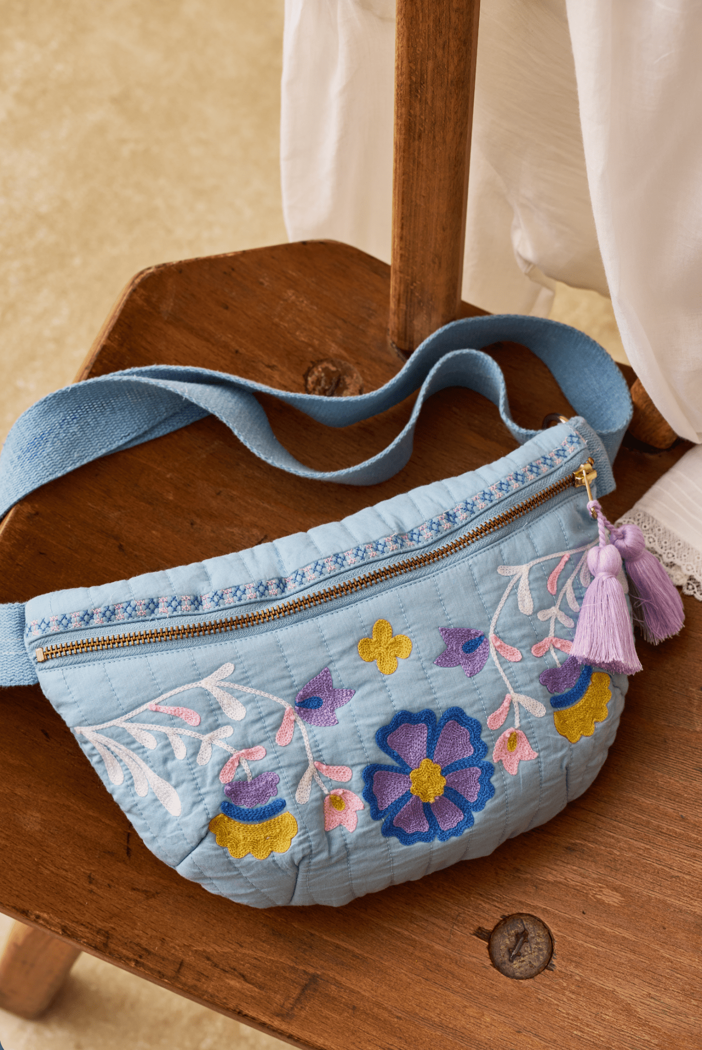 Louise Misha Gaby Waist Bag in Stone Blue - Large Louise Misha