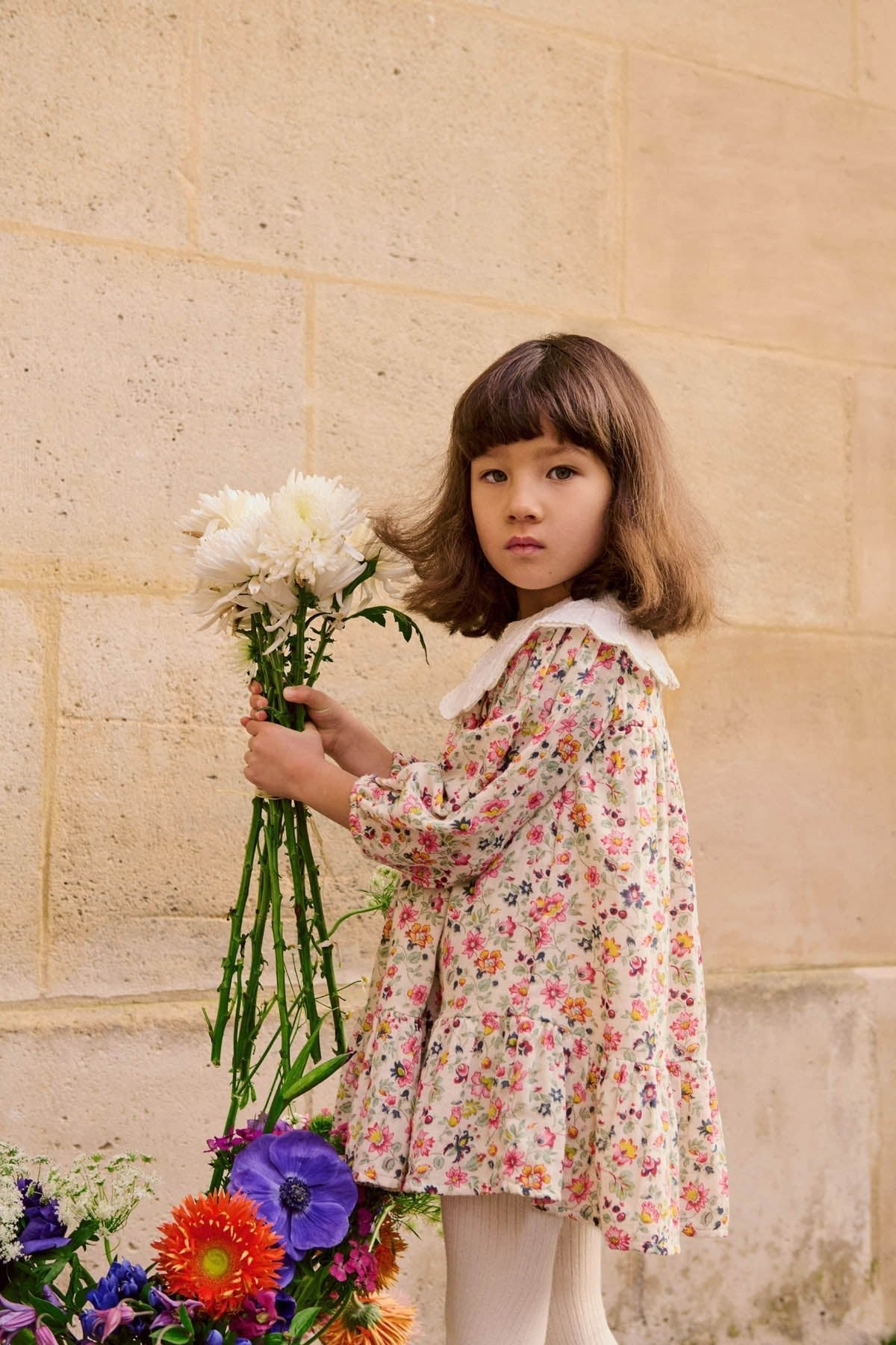 Louise Misha Heidi Dress - Cream Wild Flowers Louise Misha