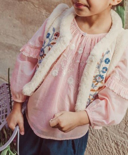 Louise Misha Librana Reversible Vest – Cream Louise Misha