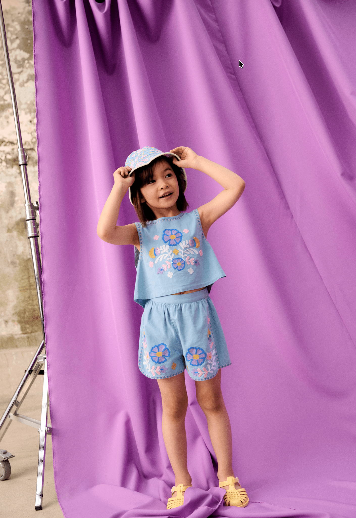 Louise Misha Maïwen Shorts in Stone Blue Louise Misha