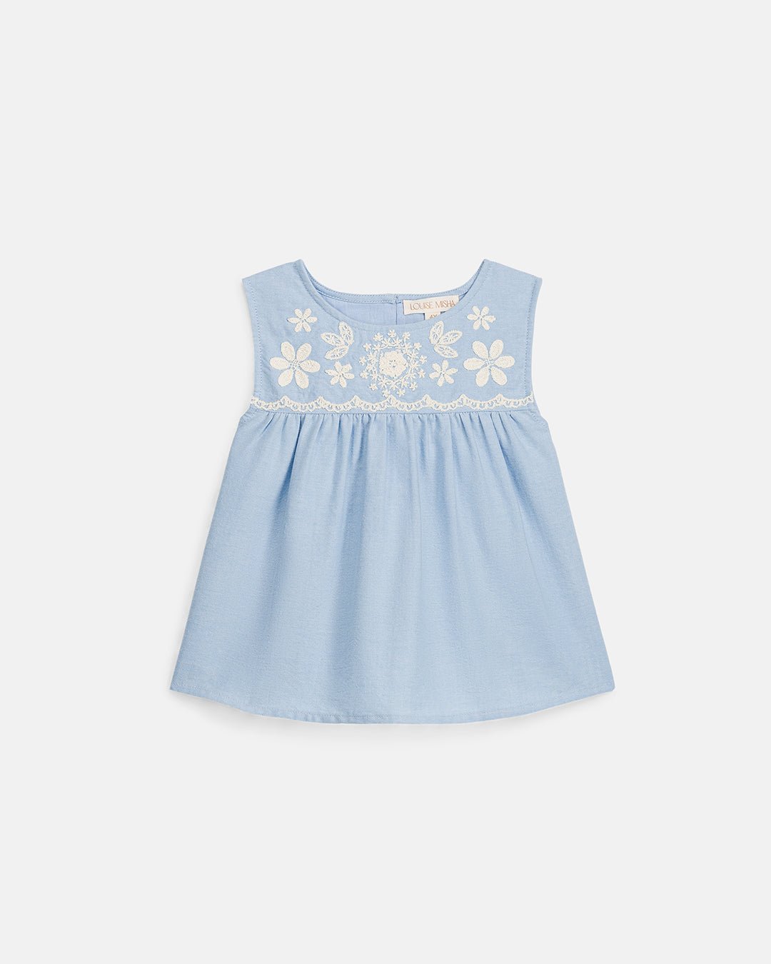 Louise Misha Malaya Blouse in Oxford Blue Louise Misha