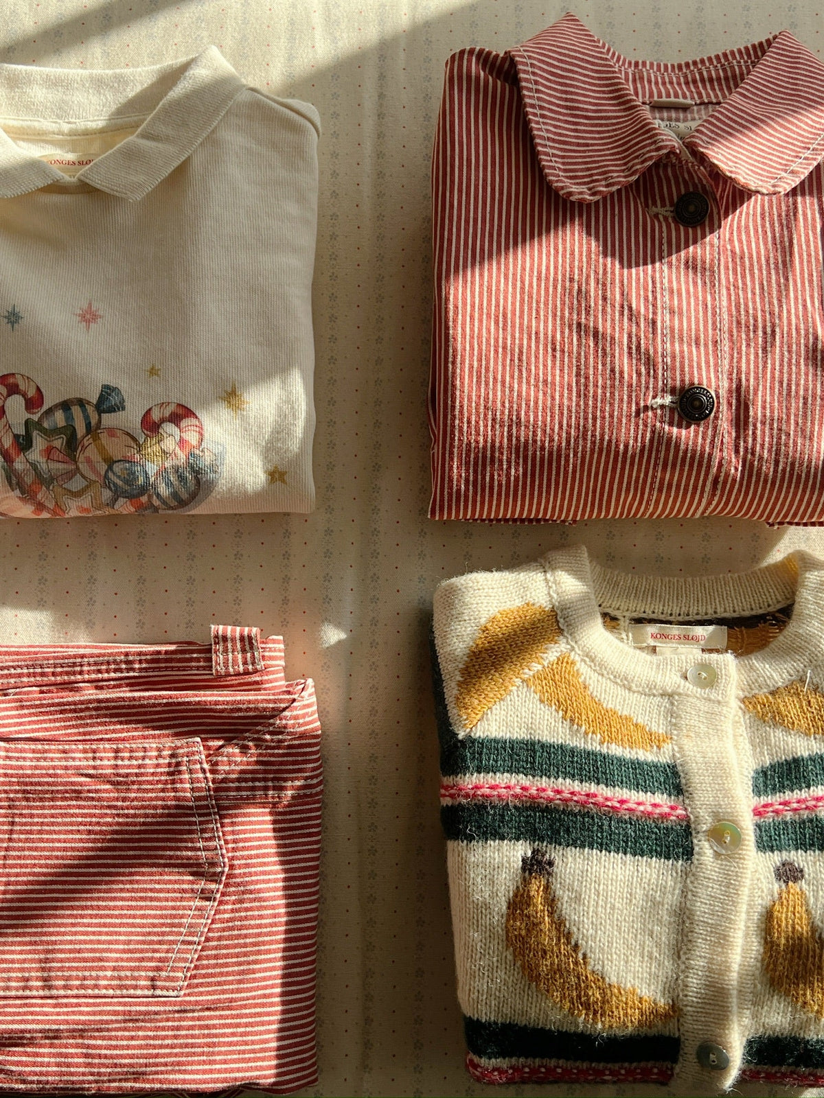 LUC PANTS - milk rouge stripe Konges Sløjd New Collection