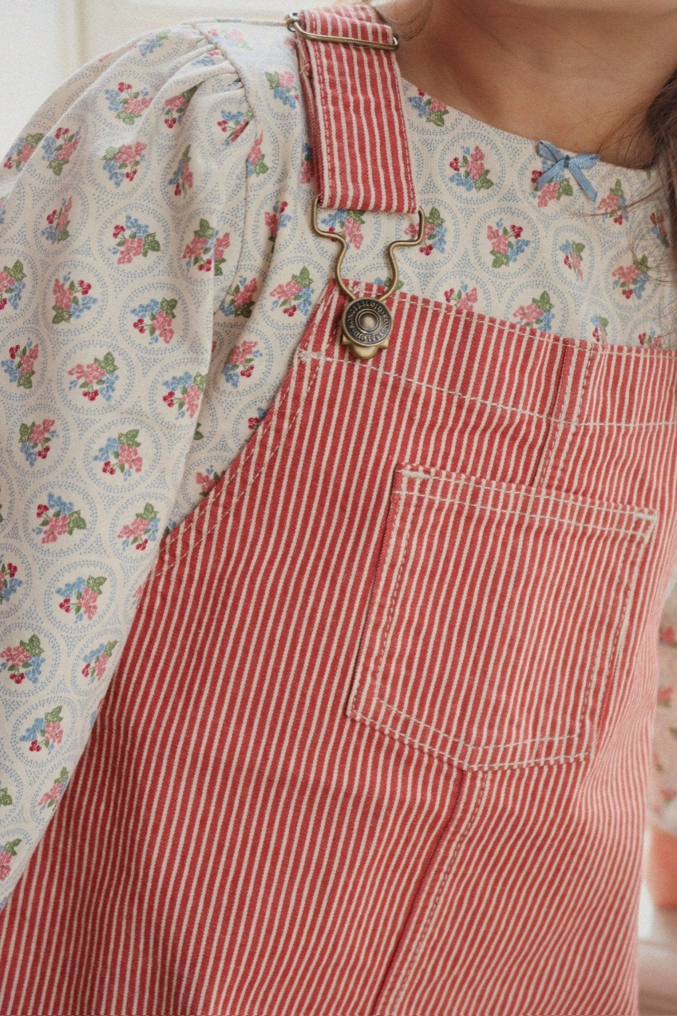 LUC SPENCER DRESS - milk rouge stripe Konges Sløjd New Collection