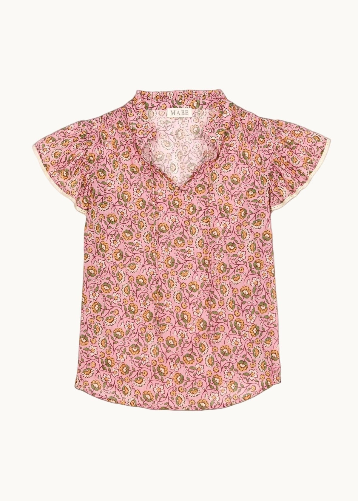 M.A.B.E Ceci Short Sleeve Top - Pink M.A.B.E Apparel