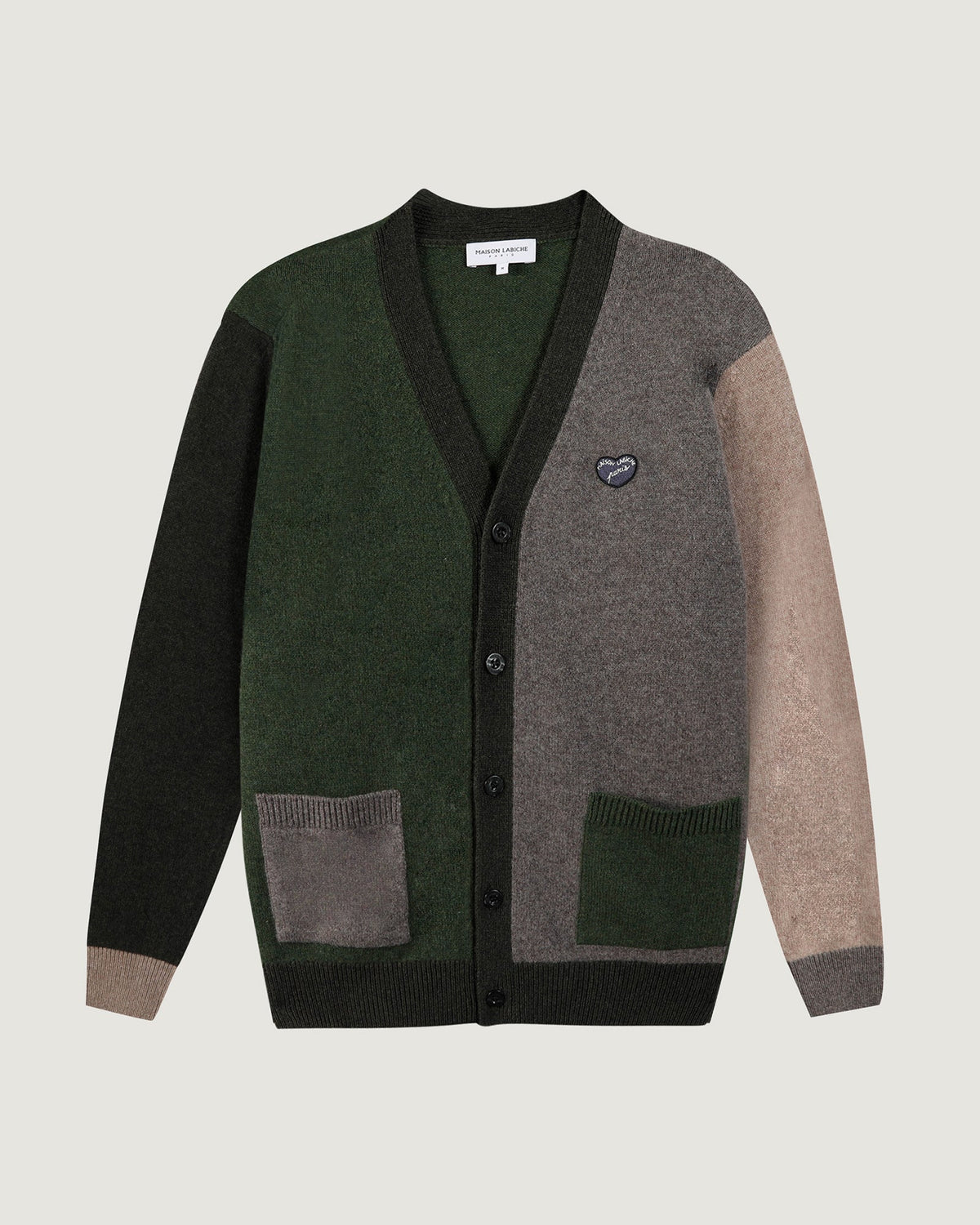Maison Labiche "Patch Coeur" balfournier wool cardigan Maison Labiche