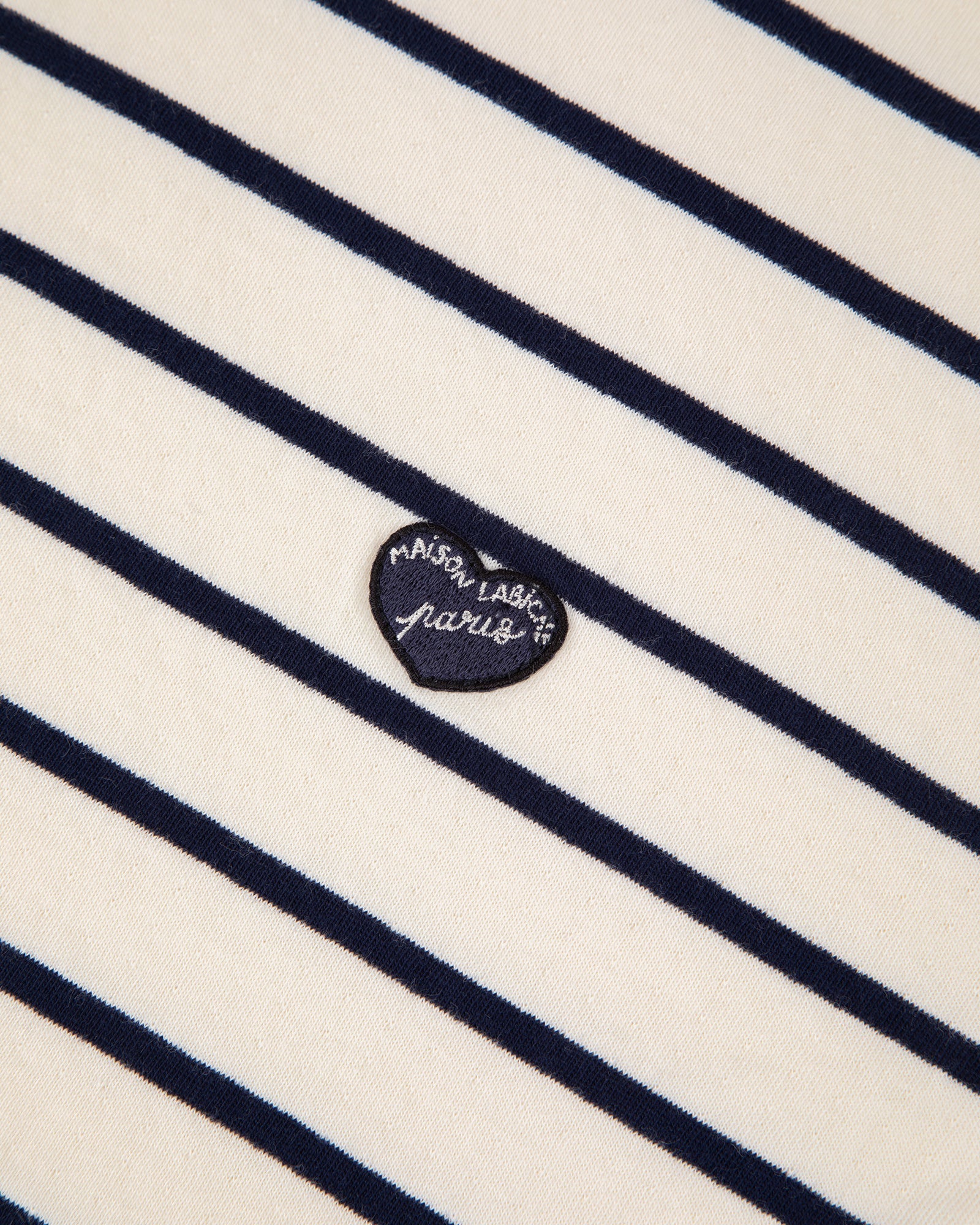 Maison Labiche "Patch Coeur" clavery t-shirt Ivory Navy Maison Labiche
