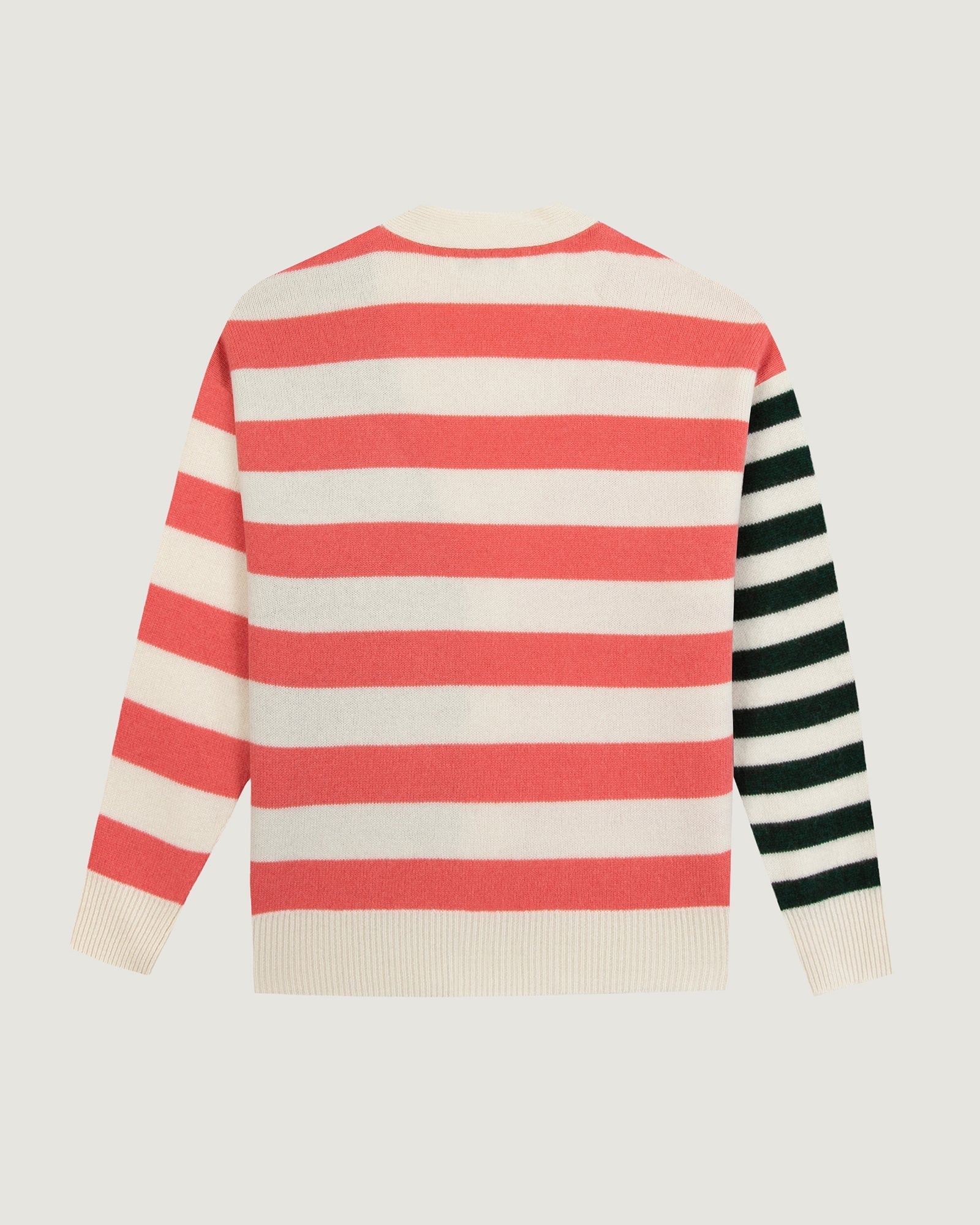 Maison Labiche "Patch Coeur" Glizières lambswool and cashmere - IVORY STRIPES CB Maison Labiche