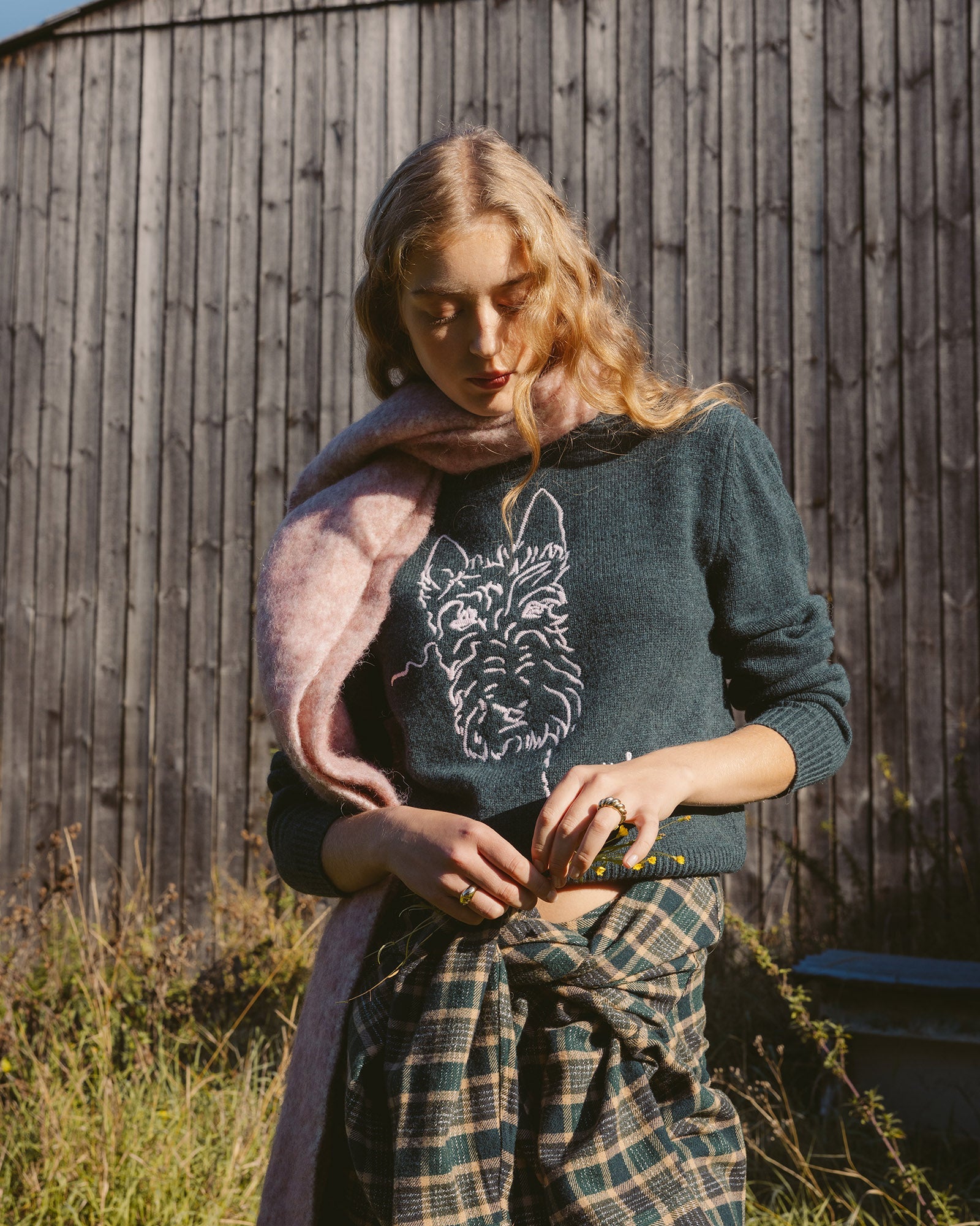 Maison Labiche "Scottish Terrier" formigé wool sweater PONDEROSA PINE Maison Labiche