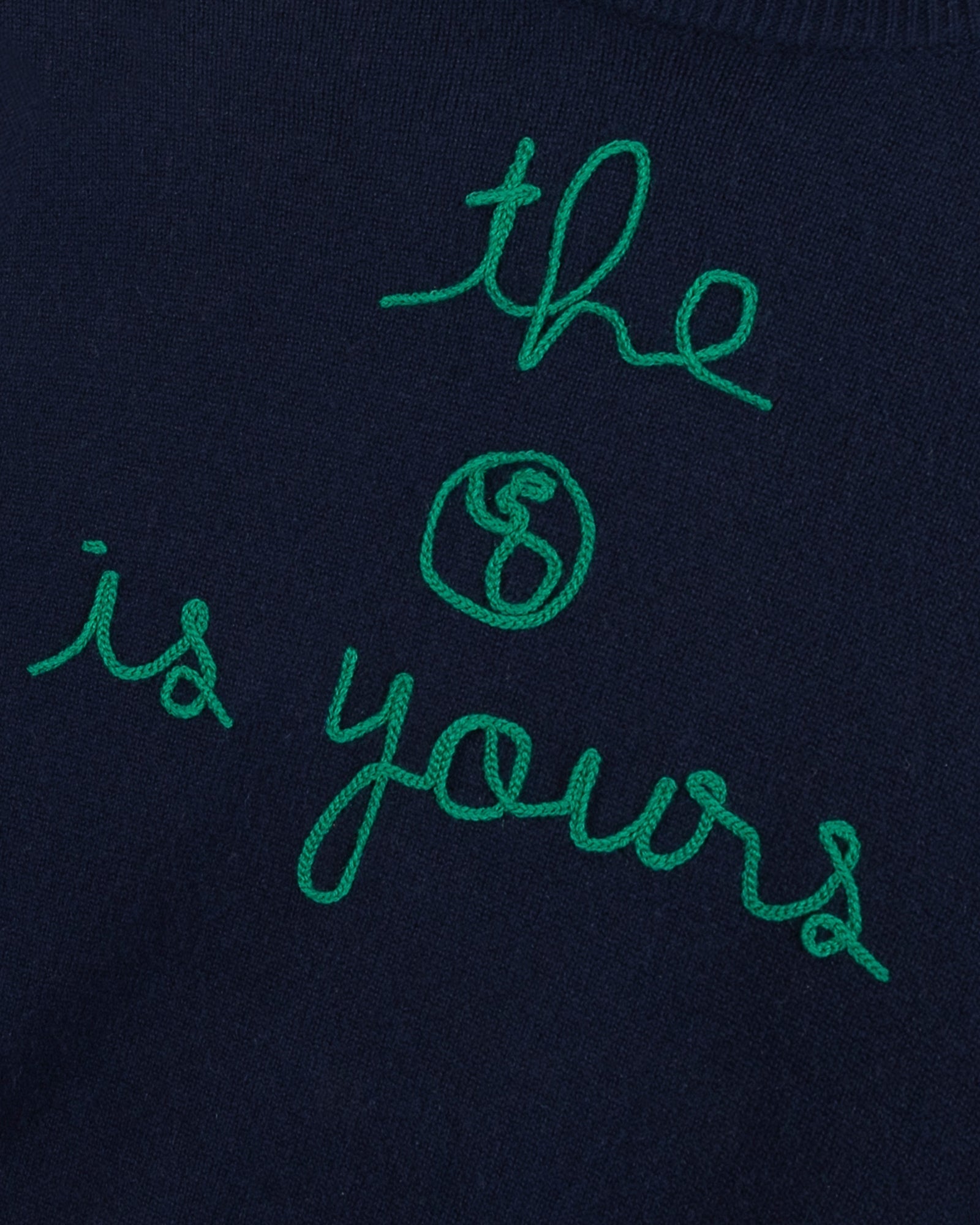 Maison Labiche "The Earth Is Yours" fautrier cashmere sweater - ULTRAMARINE Maison Labiche