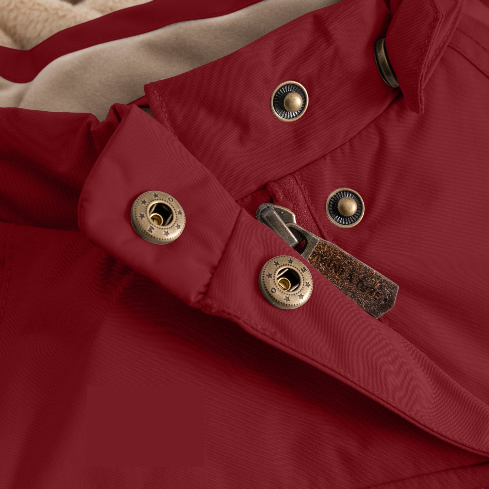 MATWANG fleece lined winter jacket. GRS - Red merlot Mini a Ture