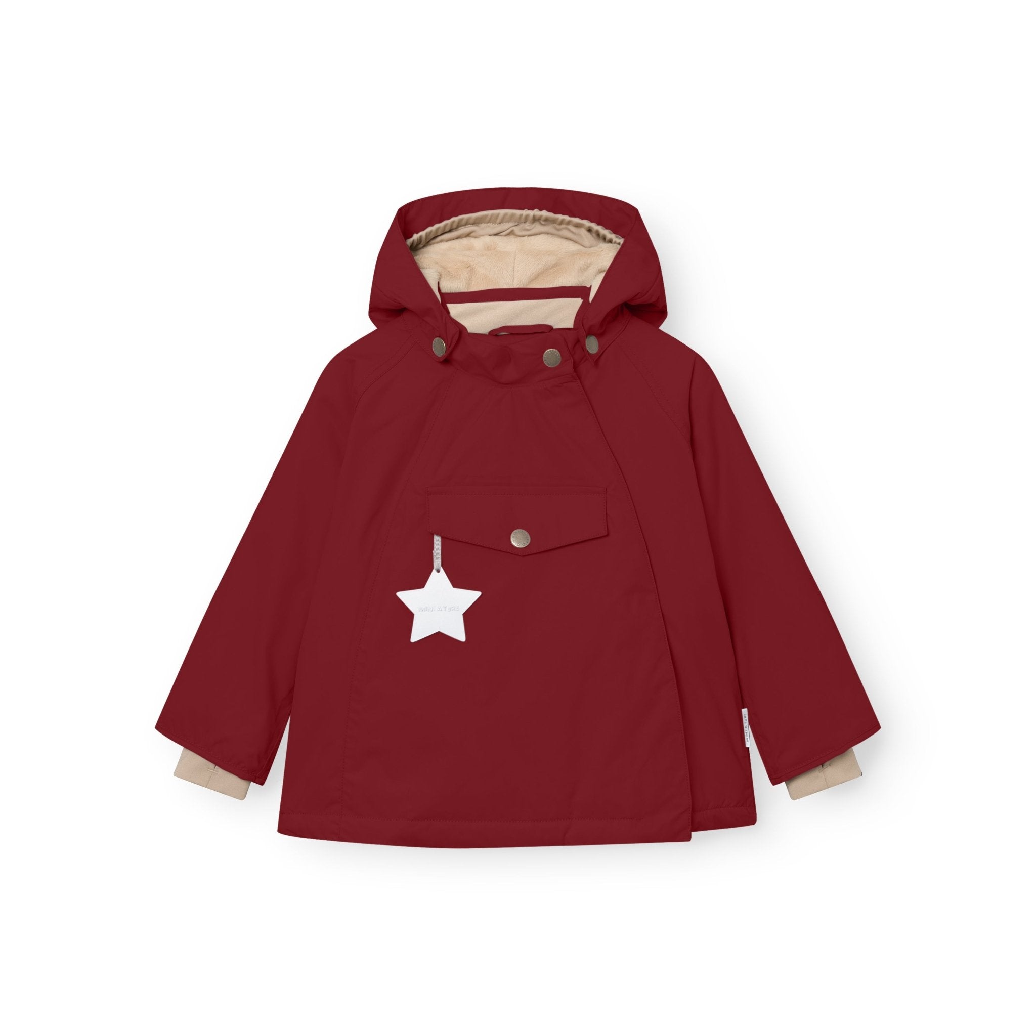MATWANG fleece lined winter jacket. GRS - Red merlot Mini a Ture
