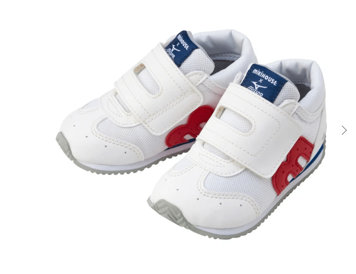 Mikihouse Mizuno collaboration second baby shoes - white MIKI HOUSE