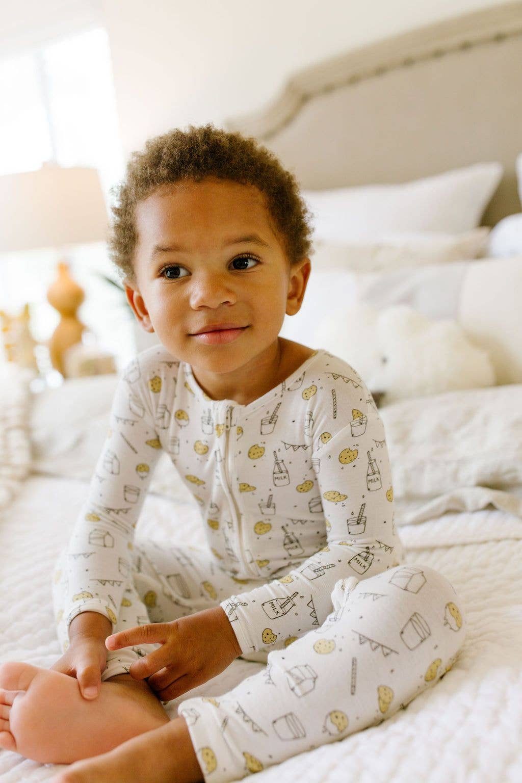 Milk and Cookies Original Bamboo Convertible Footie Bellabu Bear