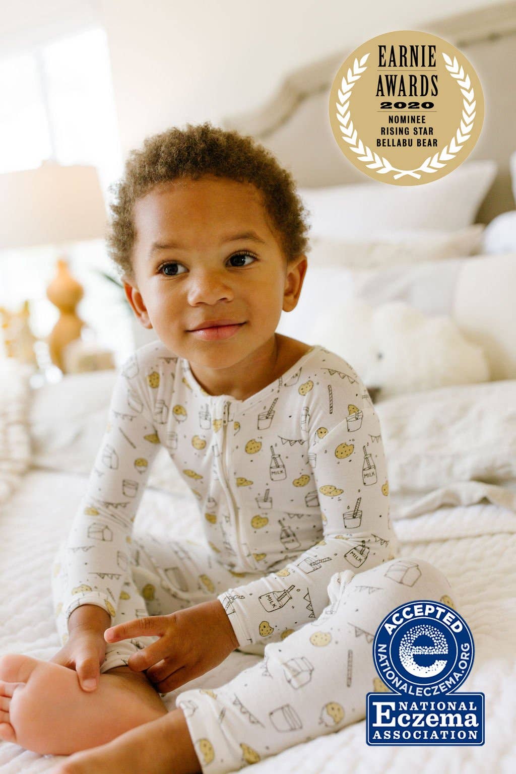 Milk and Cookies Original Bamboo Convertible Footie Bellabu Bear