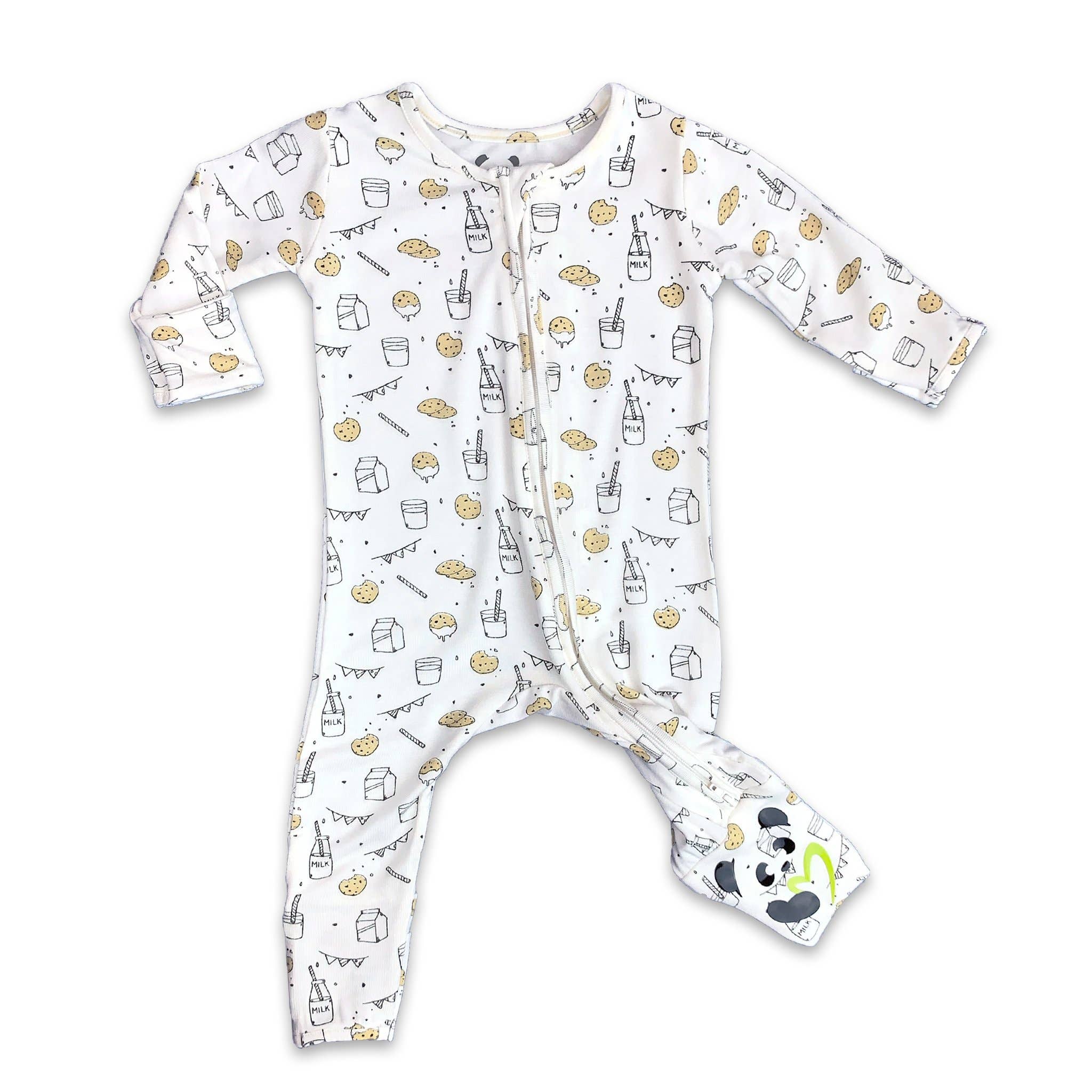 Milk and Cookies Original Bamboo Convertible Footie Bellabu Bear