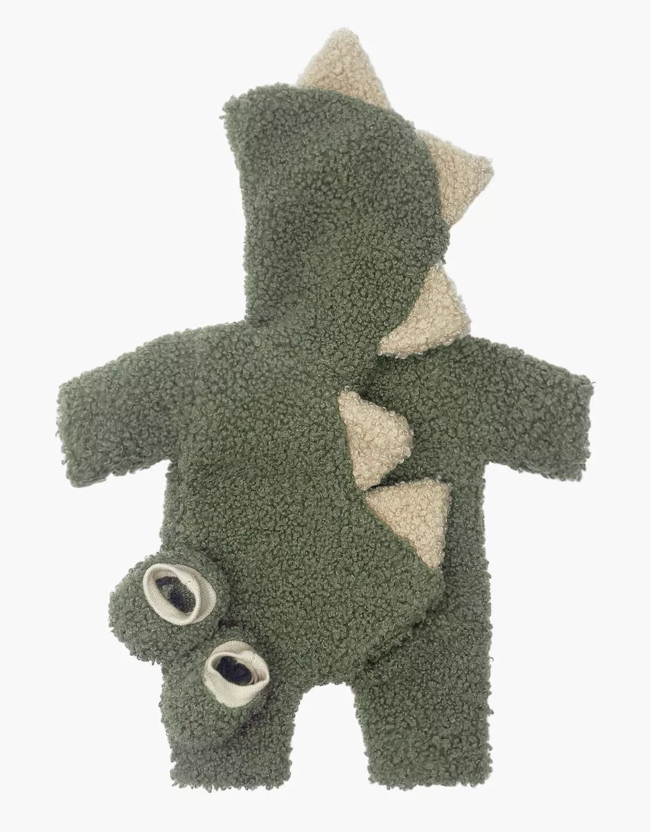Minikane Little Costumes Dino Jumpsuit & Booties – Khaki Green